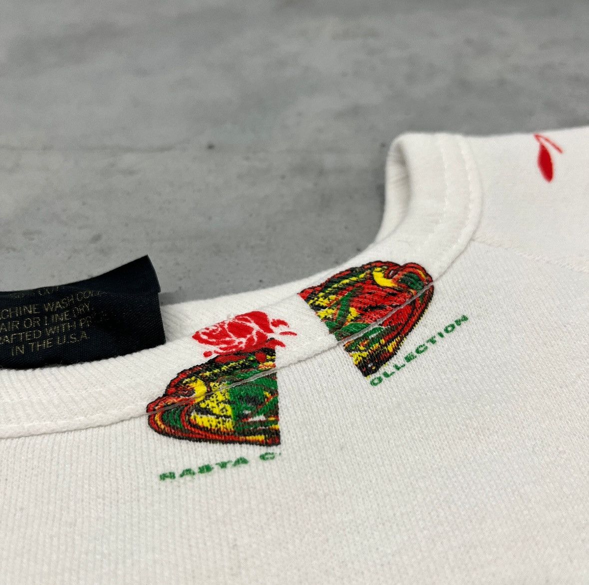 Vintage 1980 Graphic Sweatshirt Experimental Test Print Unfinished Size US L / EU 52-54 / 3 - 5 Thumbnail