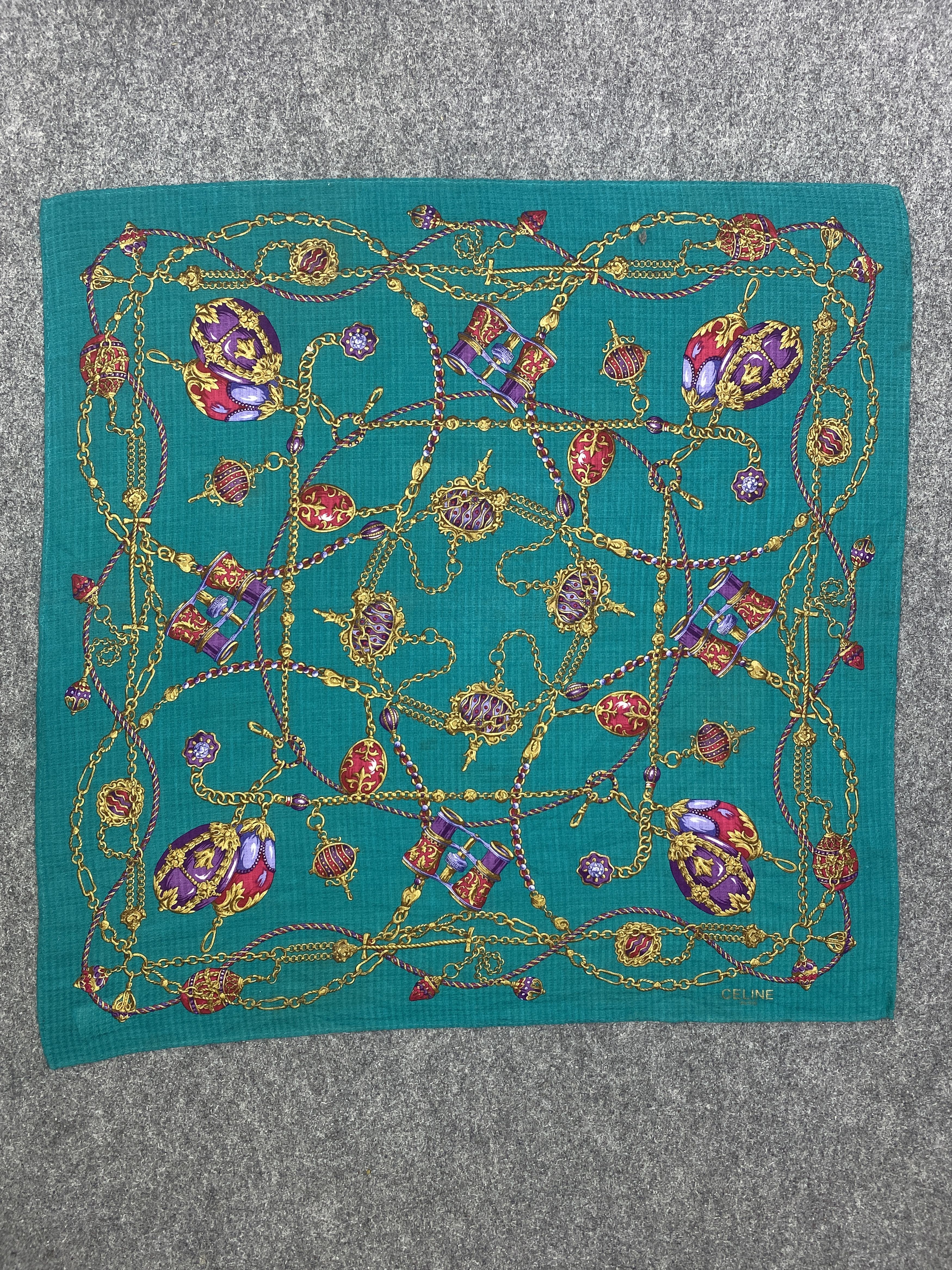 Celine Vintage Celine Handkerchief / Neckerchief HKC0981 Size ONE SIZE - 5 Thumbnail