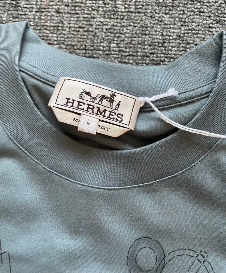 Hermes Hermes Men's Round Neck T-Shirt - Eucalyptus Green Size US L / EU 52-54 / 3 - 6 Thumbnail