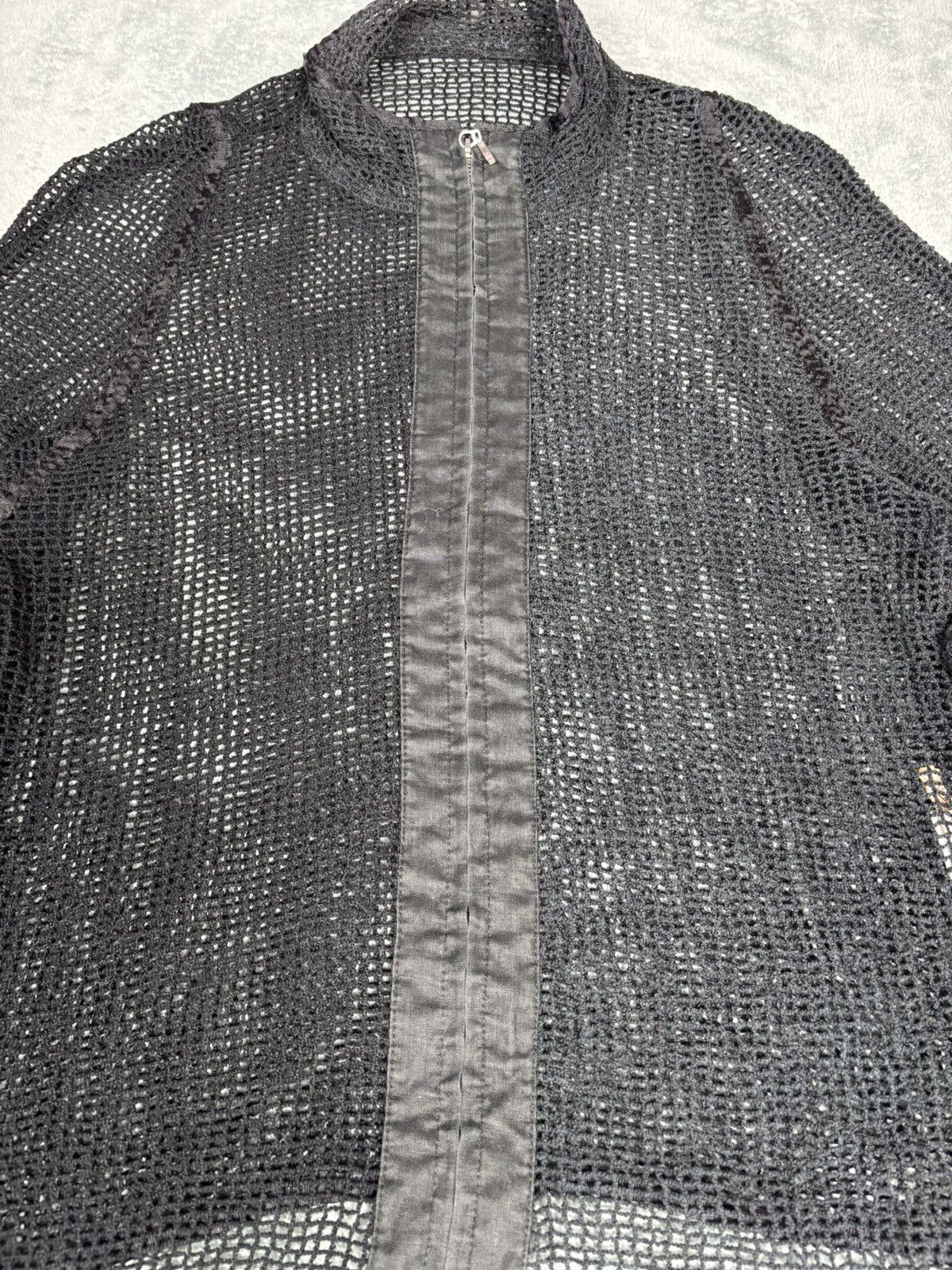 Tornado Mart Japanese Brand Fishnet Mesh Zipper Jacket Size S / US 4 / IT 40 - 2 Thumbnail