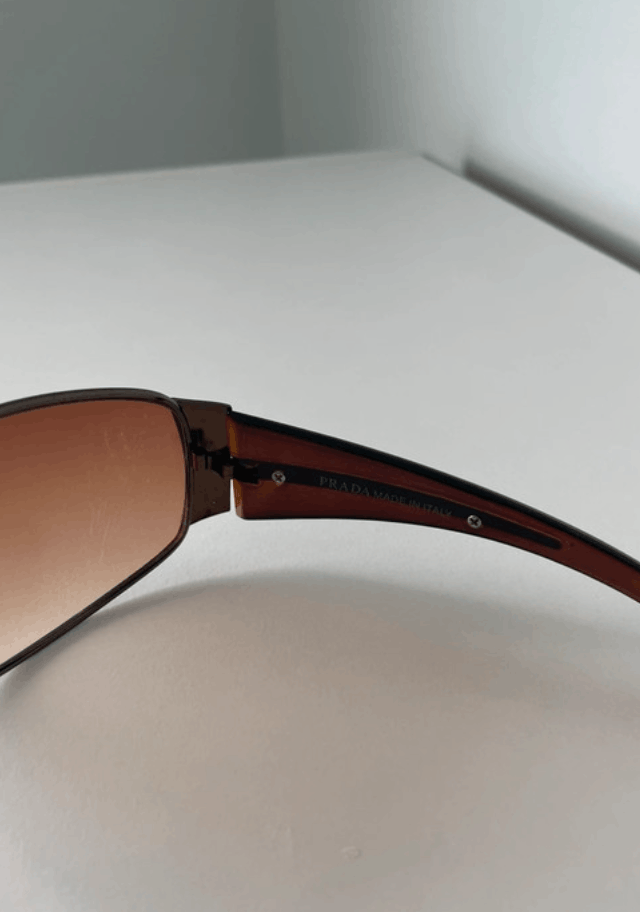 Prada × Vintage PRADA Sunglasses Flame 2004 Star Sport Metal Shield Wrap Size ONE SIZE - 5 Thumbnail