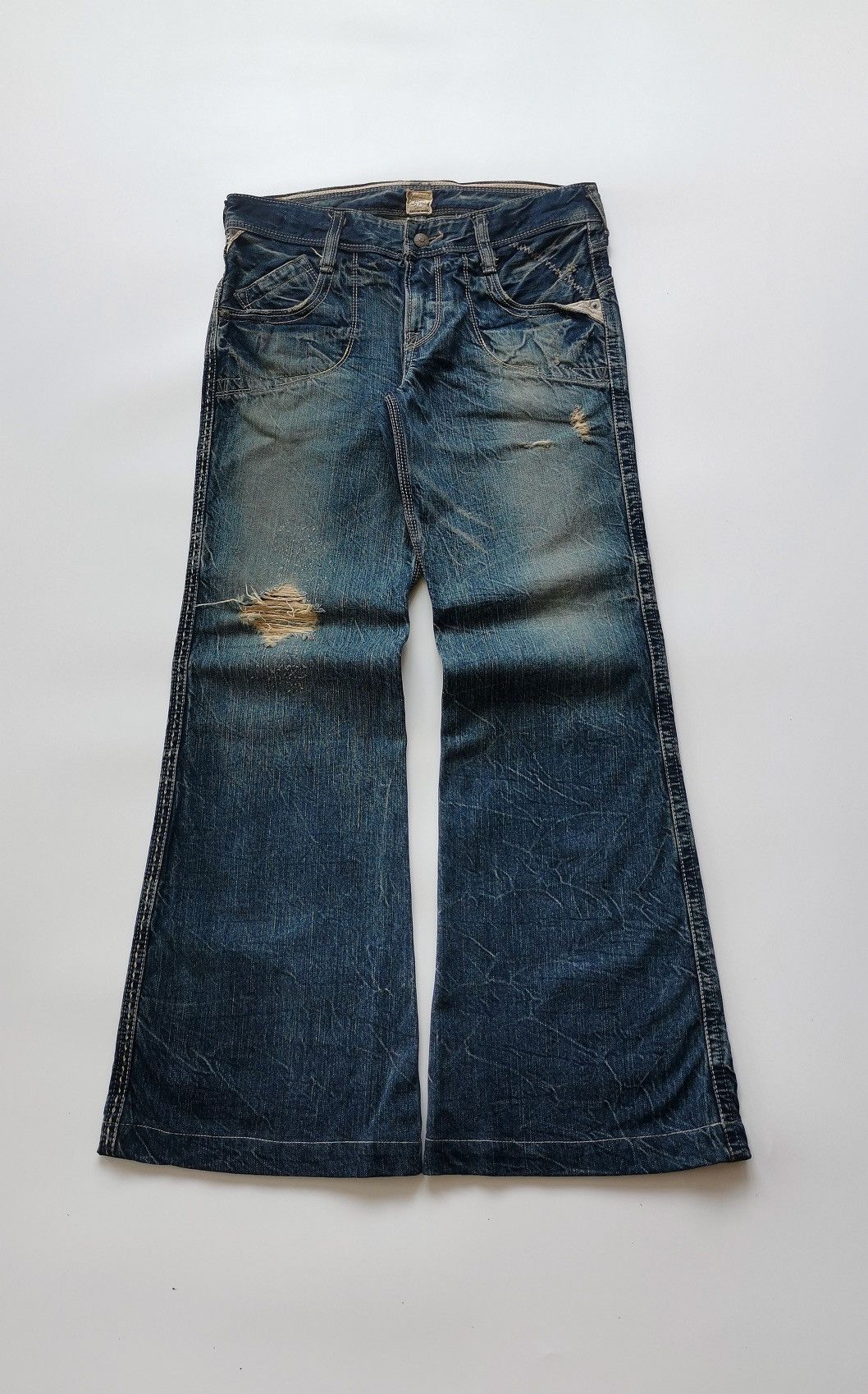 Edwin Brappers Lady Vintage Selvedge Bootcut Distressed Jeans Size 31" - 1 Thumbnail