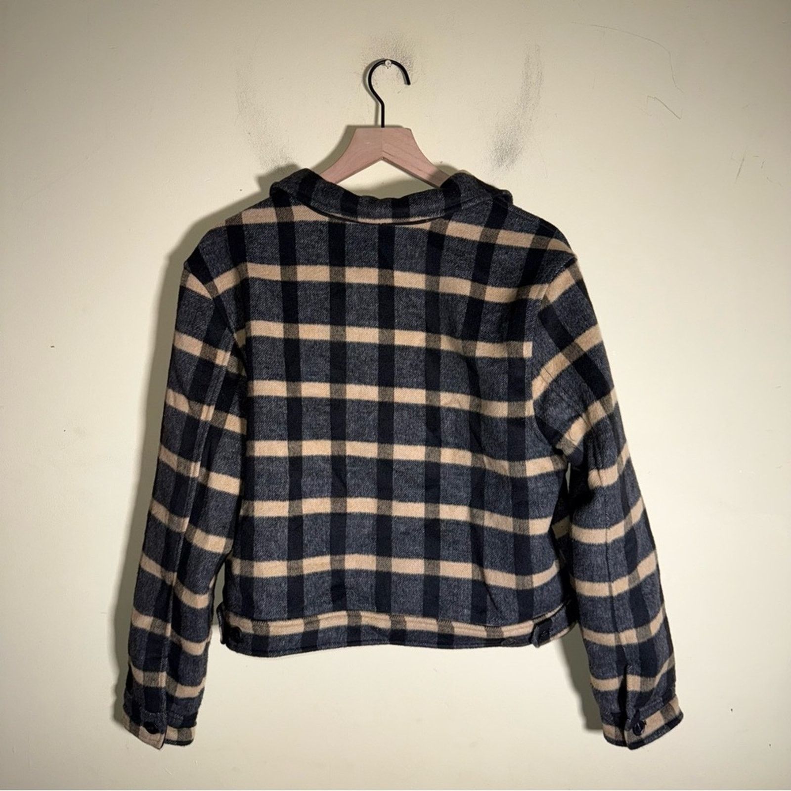 Joie JOIE Women's Checkered Teddy Flannel cropped shacket L Size L / US 10 / IT 46 - 6 Thumbnail