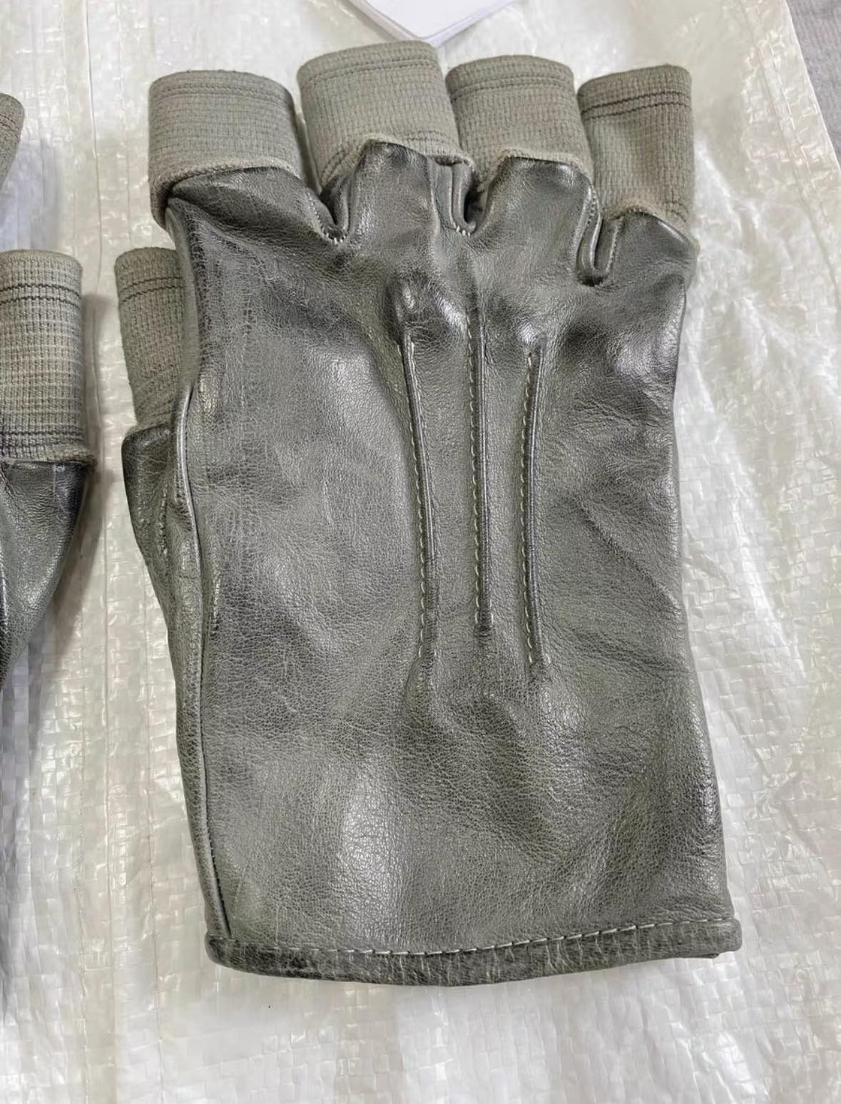Carol Christian Poell Carol Christian Poell Taped Seam Fingerless Gloves Size 44 - 5 Thumbnail