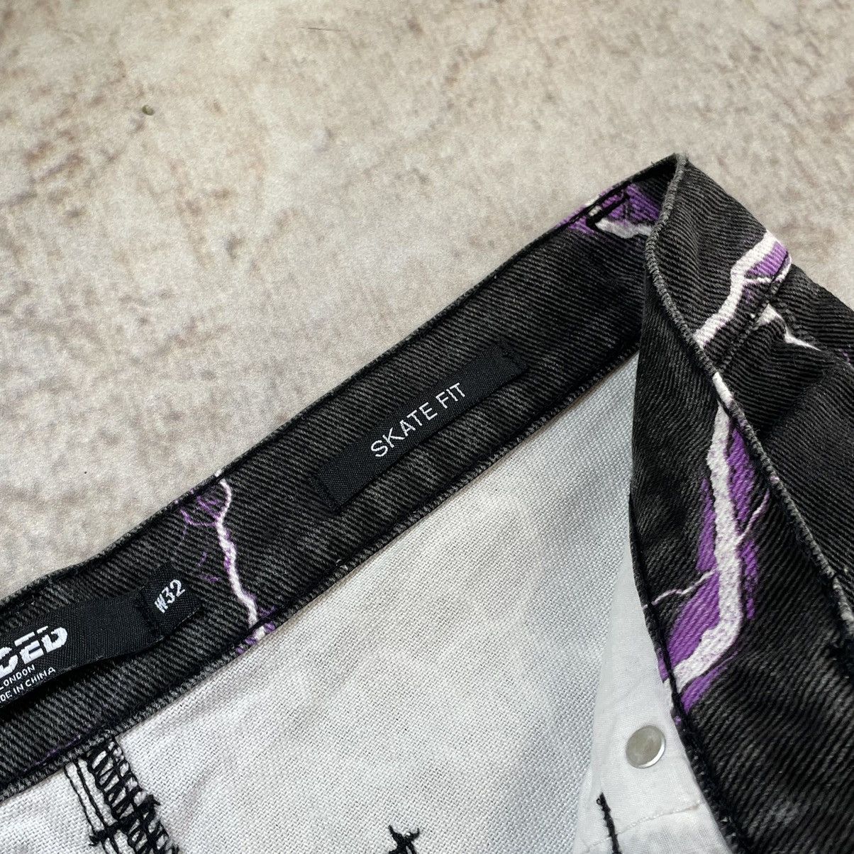Jaded London × Japanese Brand Jaded London Purple Thunder Bolt Skate Fit Baggy Y2K Jeans Size US 32 / EU 48 - 15 Thumbnail