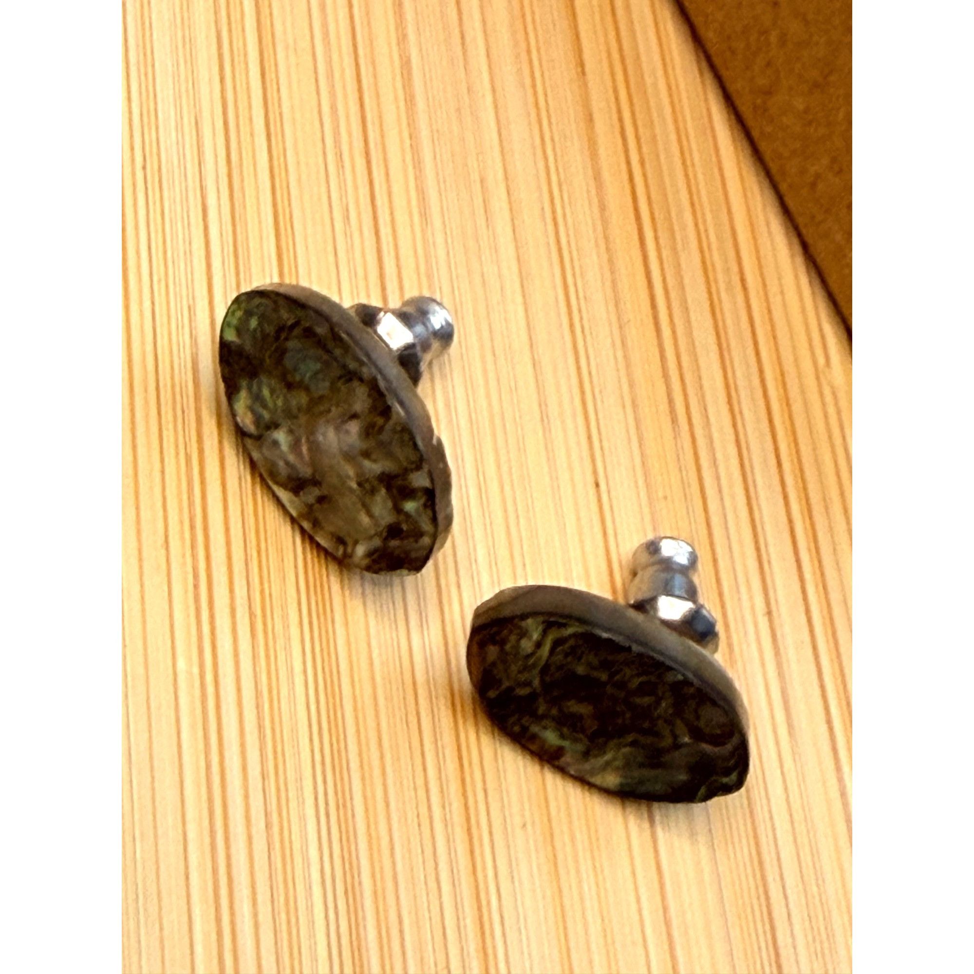 Other Oval green Abalone Shell Cufflinks Inlayed With Stainless S Size ONE SIZE - 4 Thumbnail