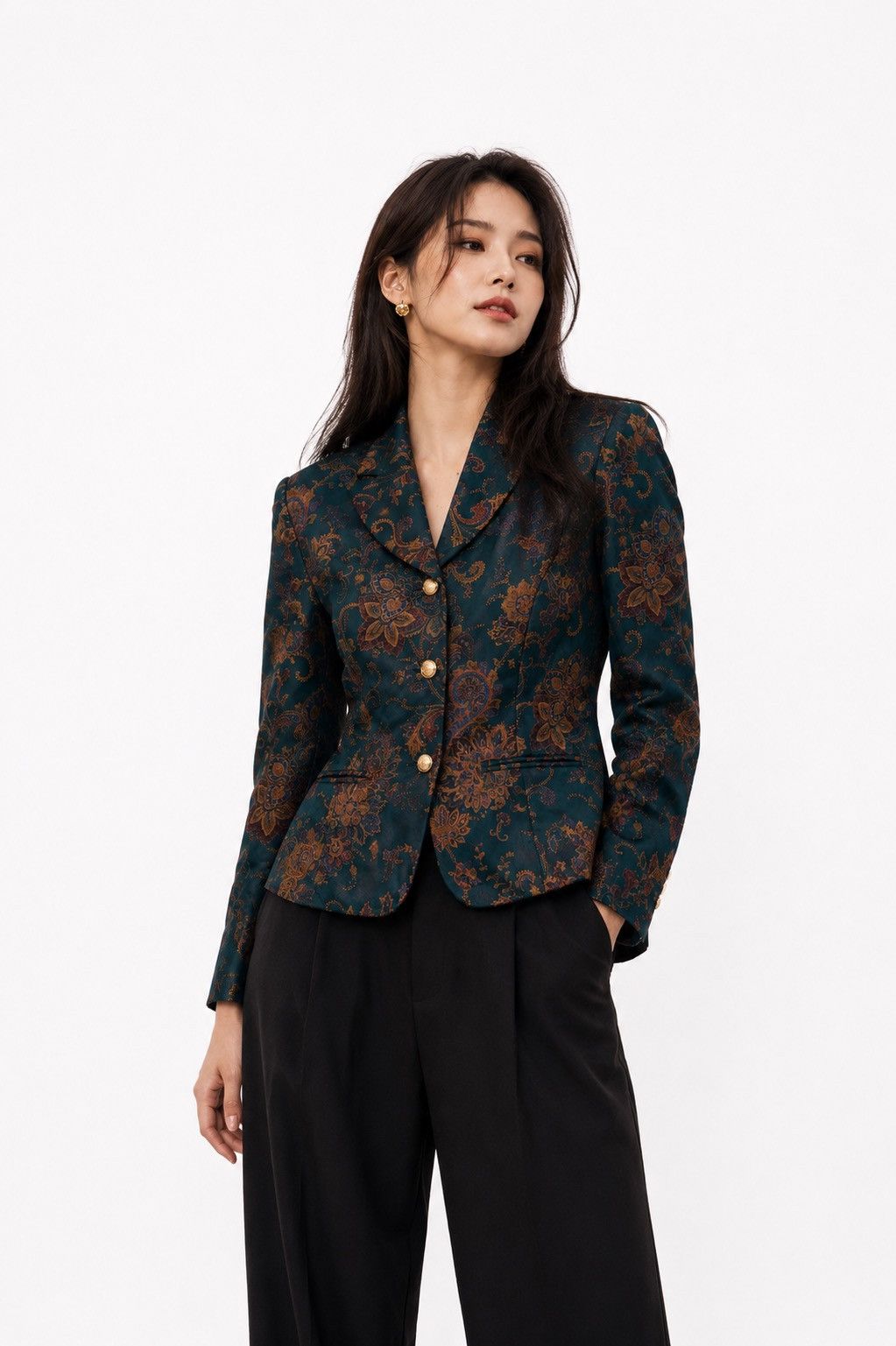 Burberry ‼️LAST DROP‼️Burberry Vintage Floral Paisley Blazer Jacket Size S / US 4 / IT 40 - 1 Thumbnail