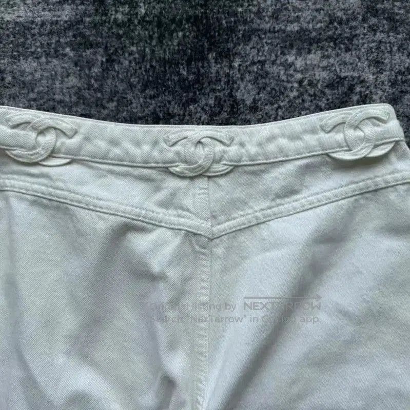 Chanel Chanel White Cotton Casual Trousers . Size 27" / US 4 / IT 40 - 6 Thumbnail