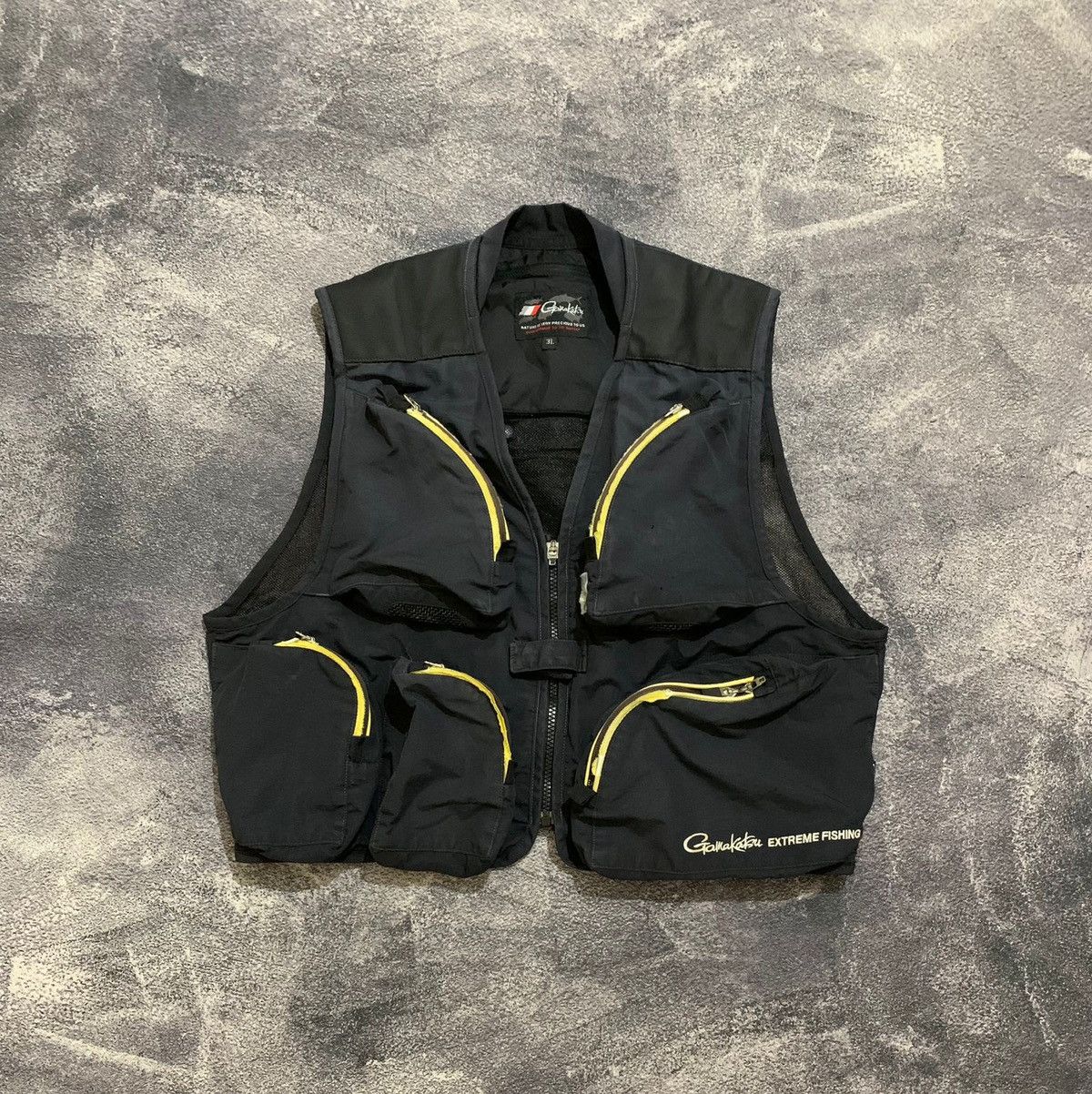 image of Vintage Gamakatsu Fishing Tactical Vest in Black, Men's (Size XL)