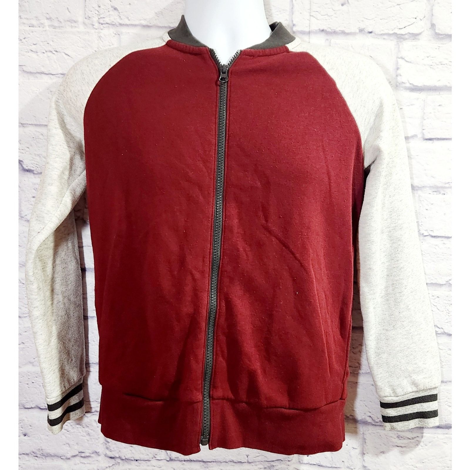 Old Navy Old Navy Burgundy Gray Full Zip Jacket 10 12 Large Size L / US 10 / IT 46 - 1 Thumbnail