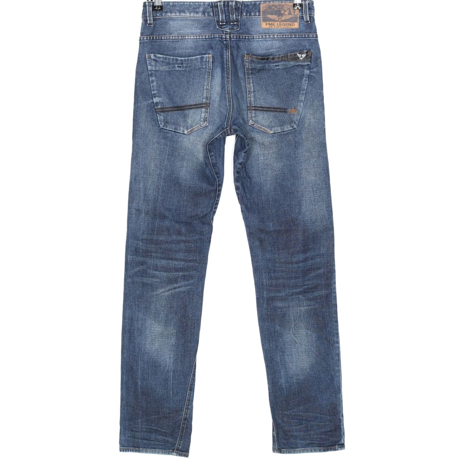 Vintage PME LEGEND Slim Straight Stretch Jeans Men W30 L34 DZ4406 Blue Denim 5-Pocket Rise Mid 30/34 Regular Jeans Mens Size US 30 / EU 46 - 2 Thumbnail
