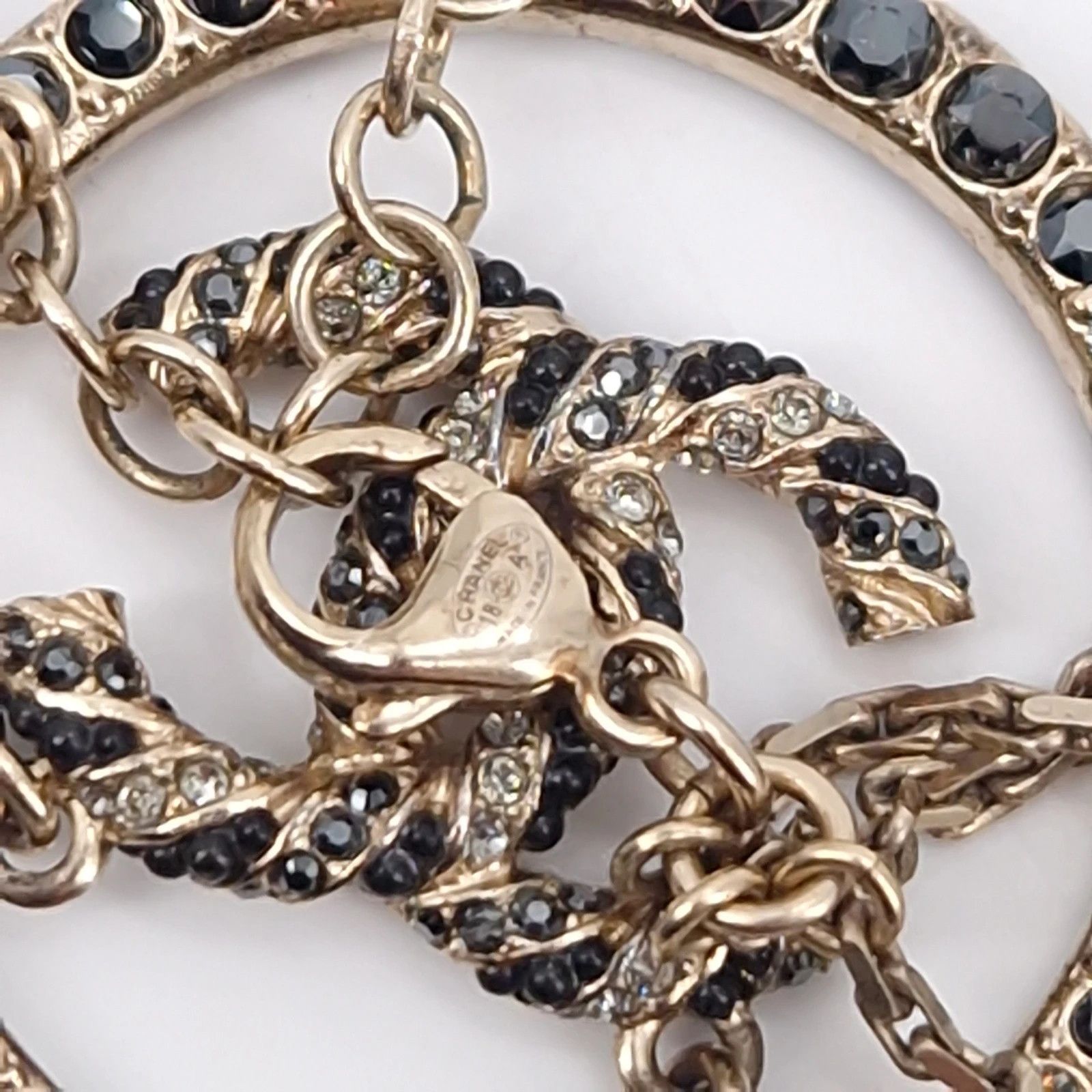 Chanel Chanel Crystal CC Pendant Triple Chain Necklace Size ONE SIZE - 3 Thumbnail