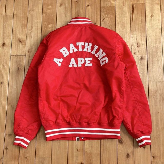 Bape BAPE STA logo varsity jacket a bathing ape star NIGO Size US M / EU 48-50 / 2 - 3 Thumbnail