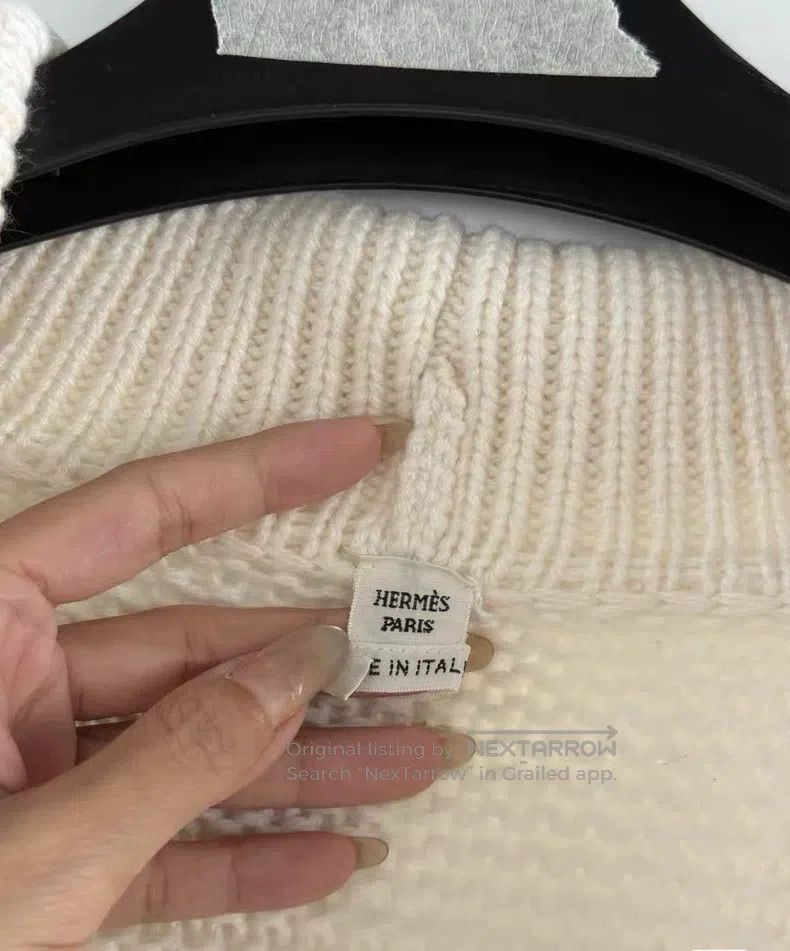 Hermes Hermes Cashmere Knit Cardigan, Beige Size XXS / US 00 / IT 34 - 4 Thumbnail