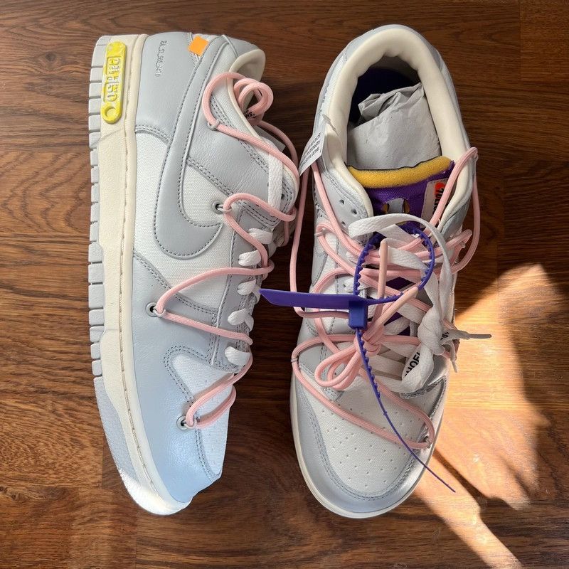 Nike × Off-White Nike Dunk Low Off-White Lot 24 Size US 12 / EU 45 - 1 Thumbnail