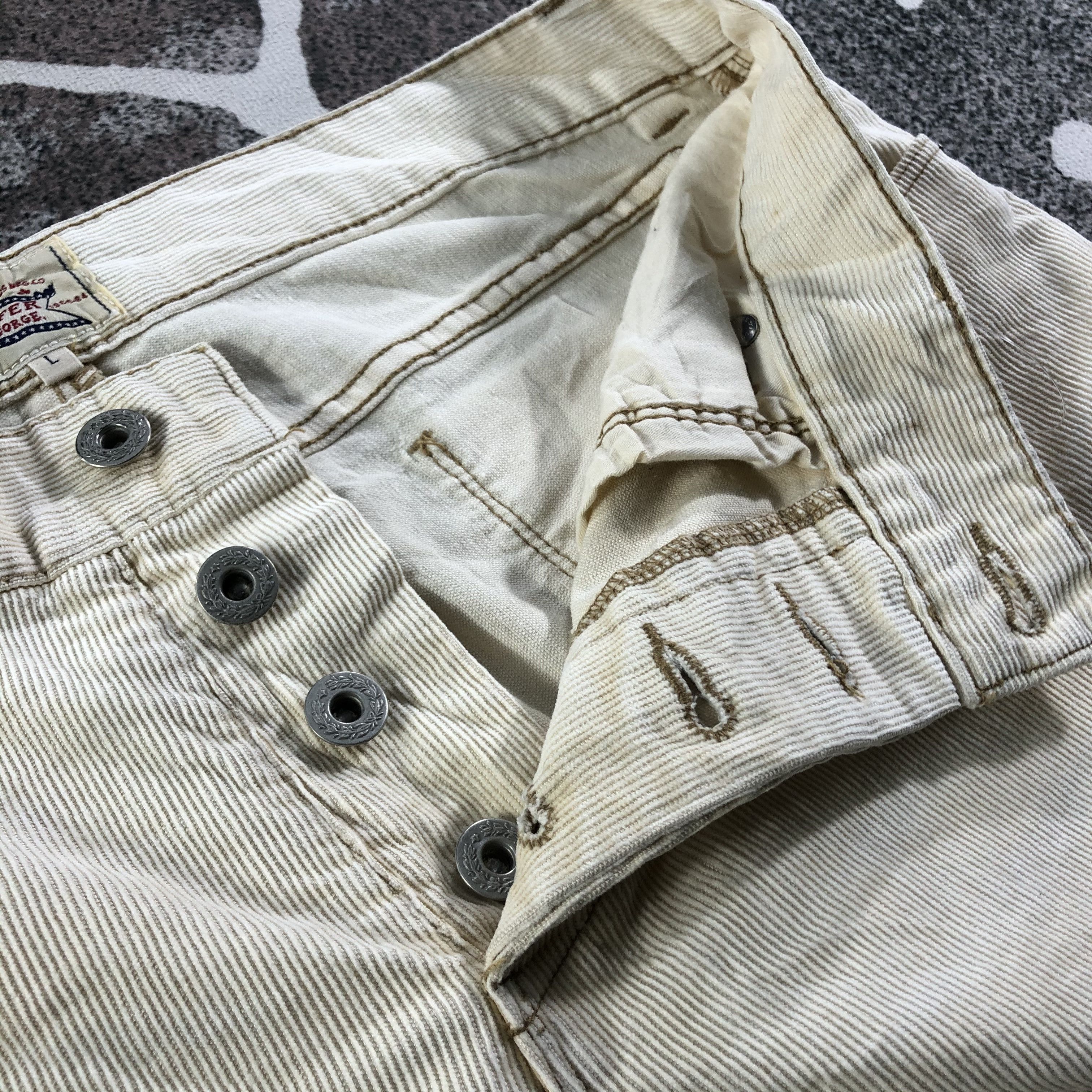 Japanese Brand Duffer Denim Corduroy Jeans KJ2000 Size US 33 - 7 Thumbnail