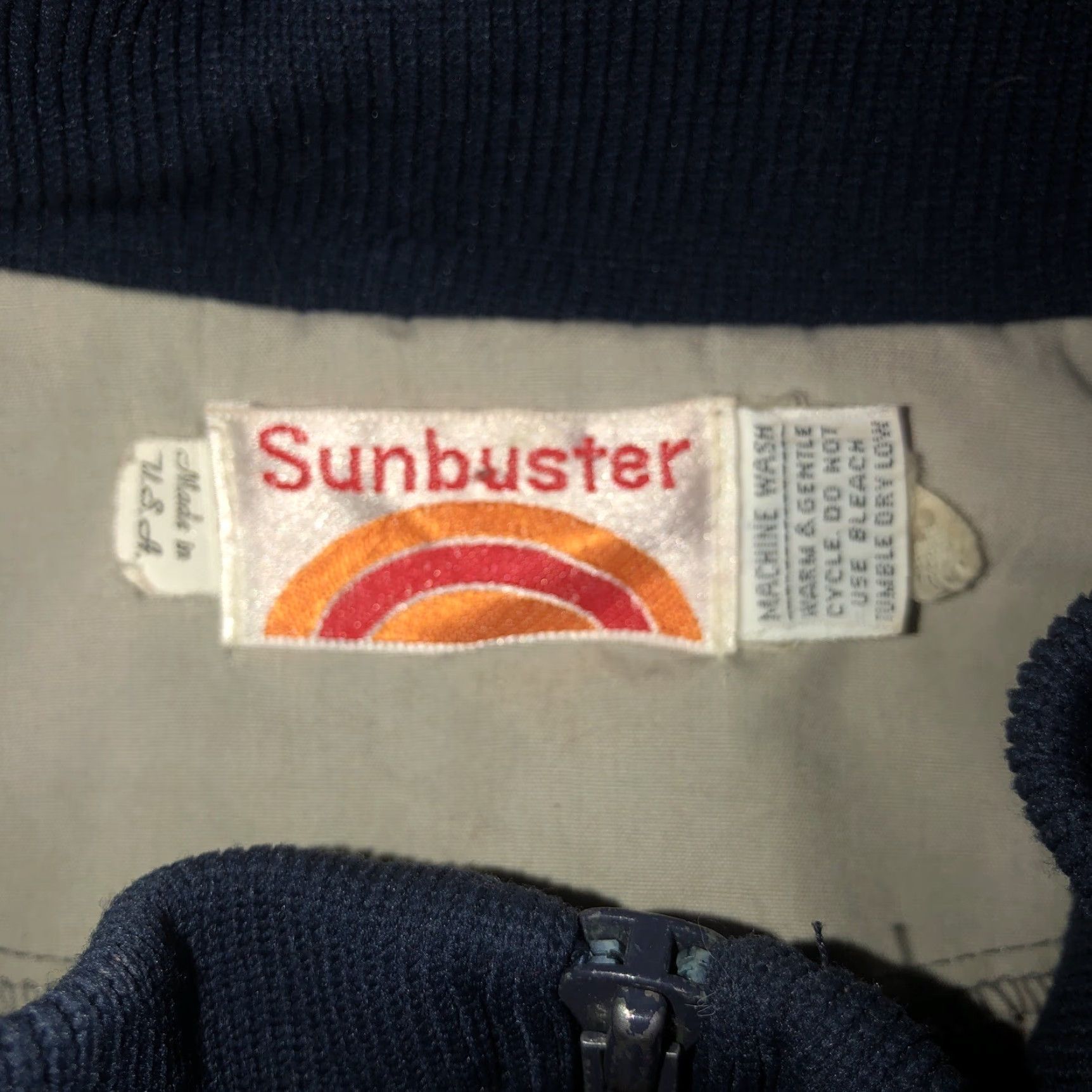 Vintage VINTAGE Zip-Up Jacket Sunbuster Team Marker Windbreaker Men M Blue Size M Mens Size US M / EU 48-50 / 2 - 4 Thumbnail