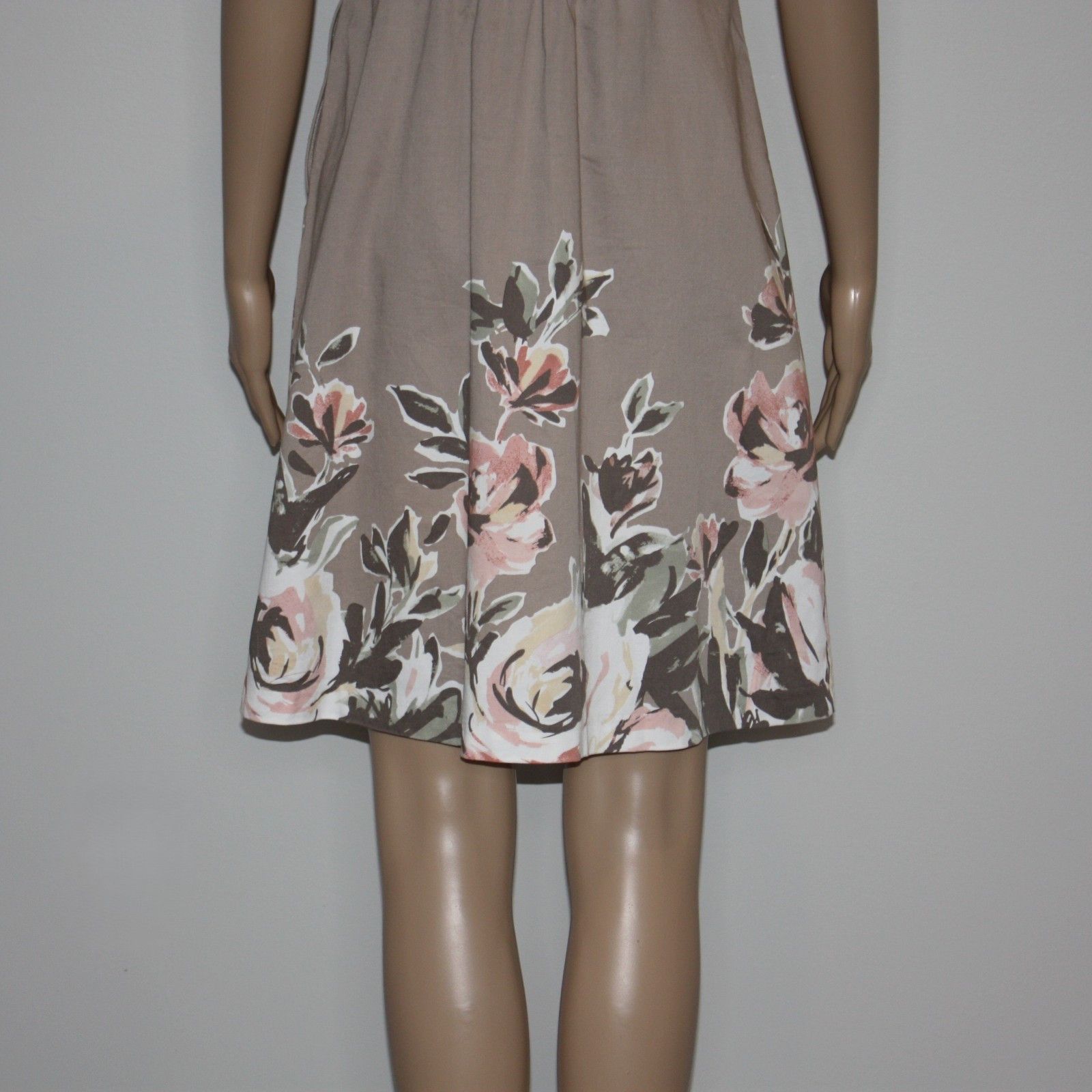 RW&CO. Beige Color Floral Dress with Removable Straps in size US 10 Size L / US 10 / IT 46 - 3 Thumbnail