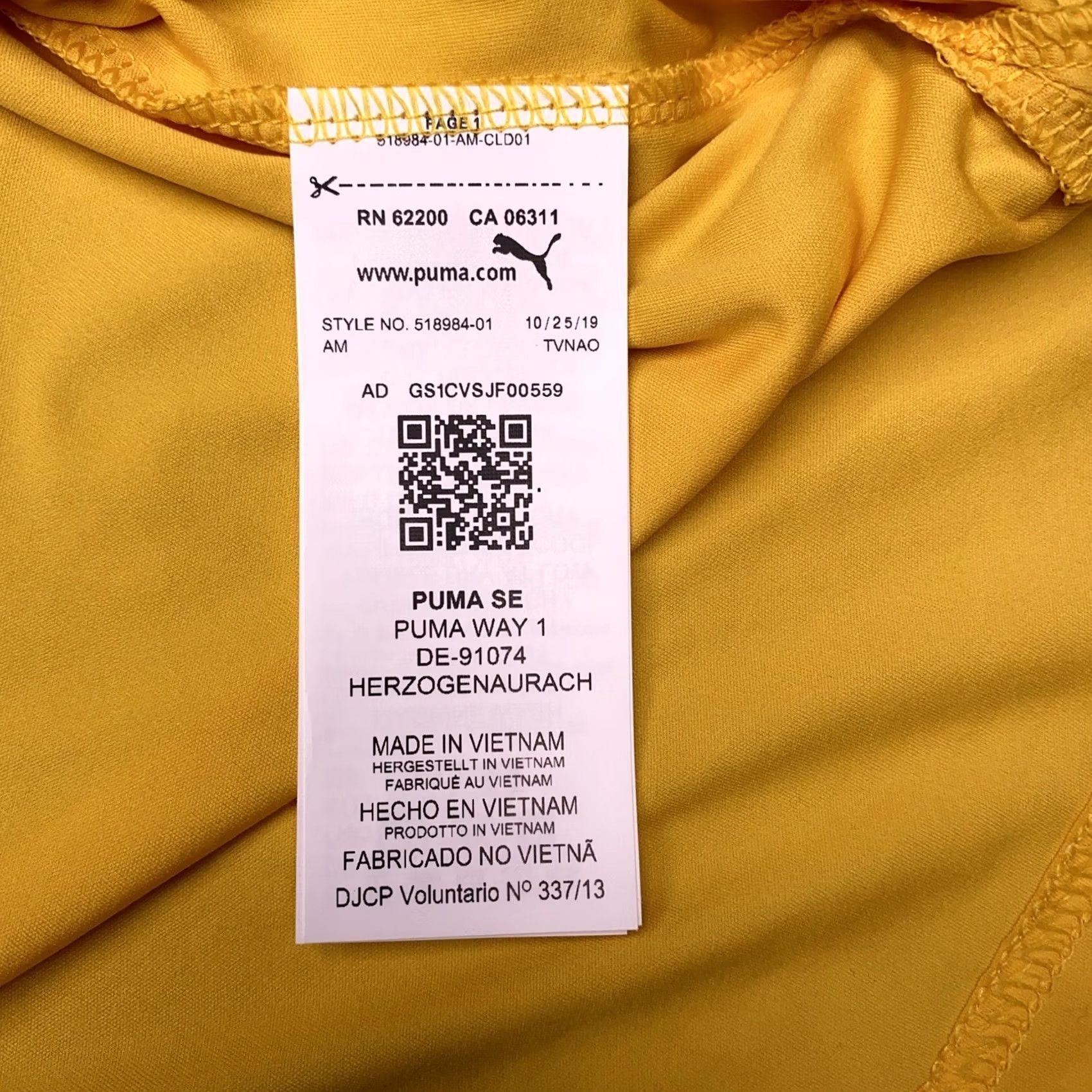 Puma Puma Reactive Tech Tee Shirt Mens XXL Yellow Dry Cell Training New Jersey? Size US XXL / EU 58 / 5 - 7 Thumbnail