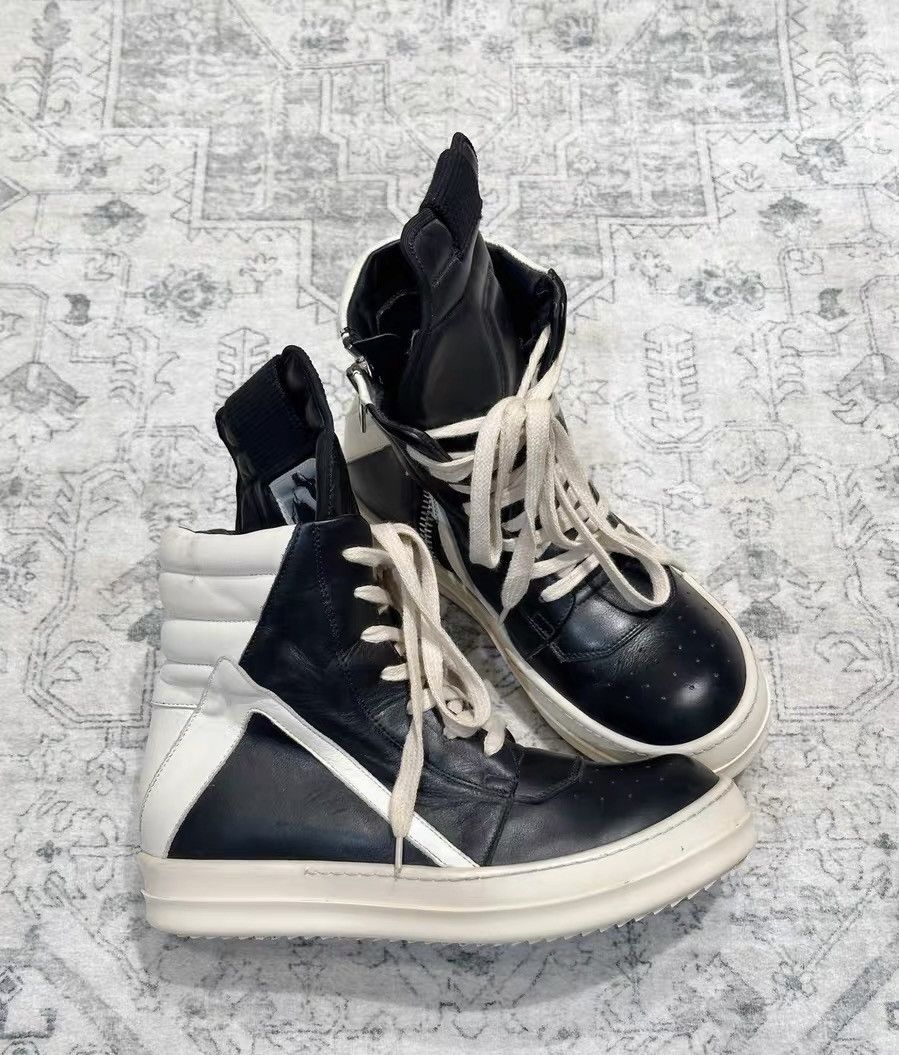 Rick Owens Rick Owens classic black and white patent leather Geobasket Size US 6 / IT 36 - 3 Thumbnail