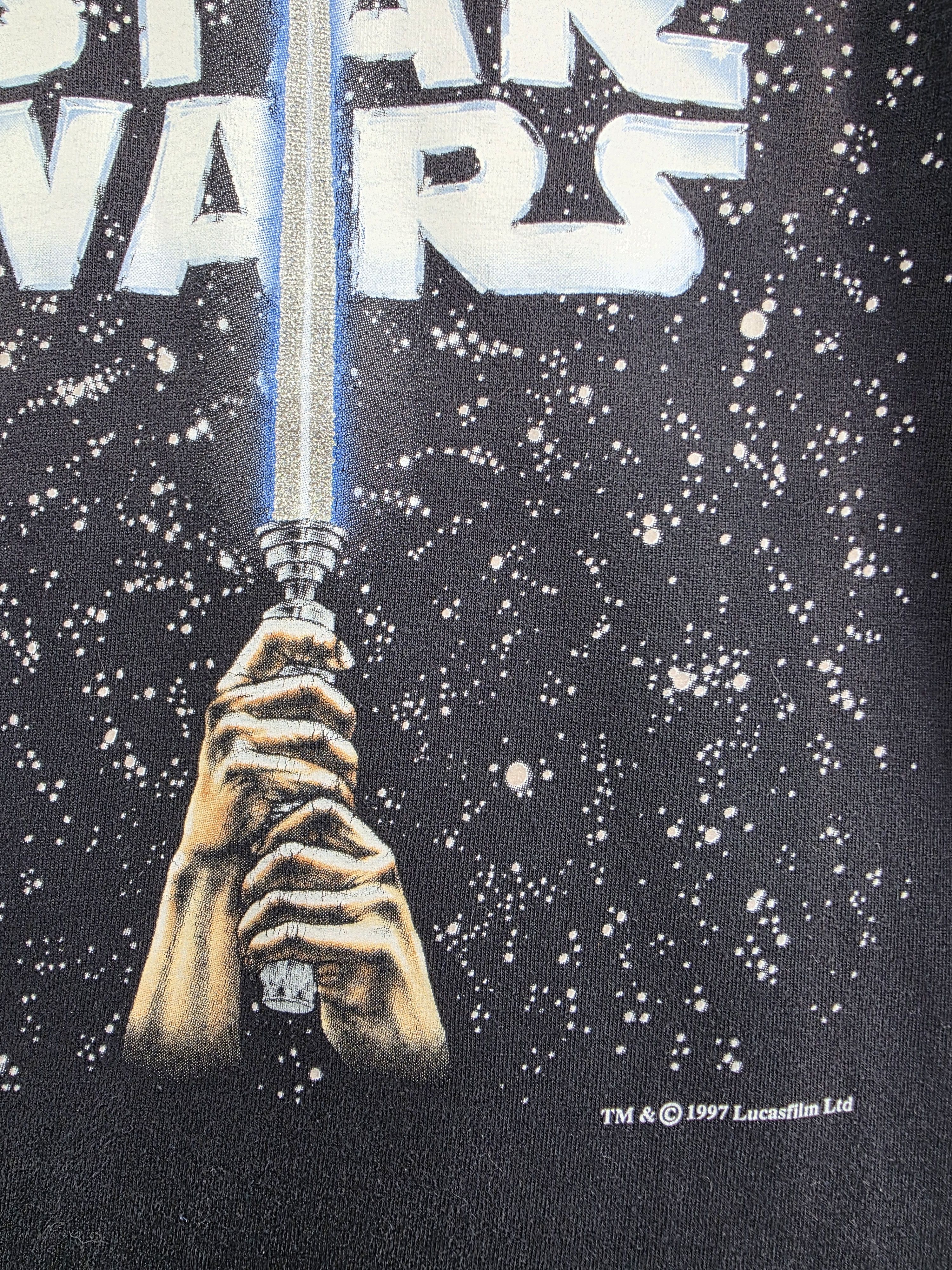 Star Wars × Vintage 1997 Star Wars may the force be with you L 21.5" 29" Size US L / EU 52-54 / 3 - 3 Thumbnail