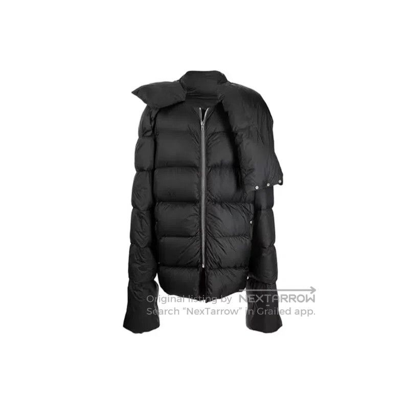 Rick Owens Rick Owens SS22 Scarf Neck Quilted Jacket Size US M / EU 48-50 / 2 - 1 Thumbnail