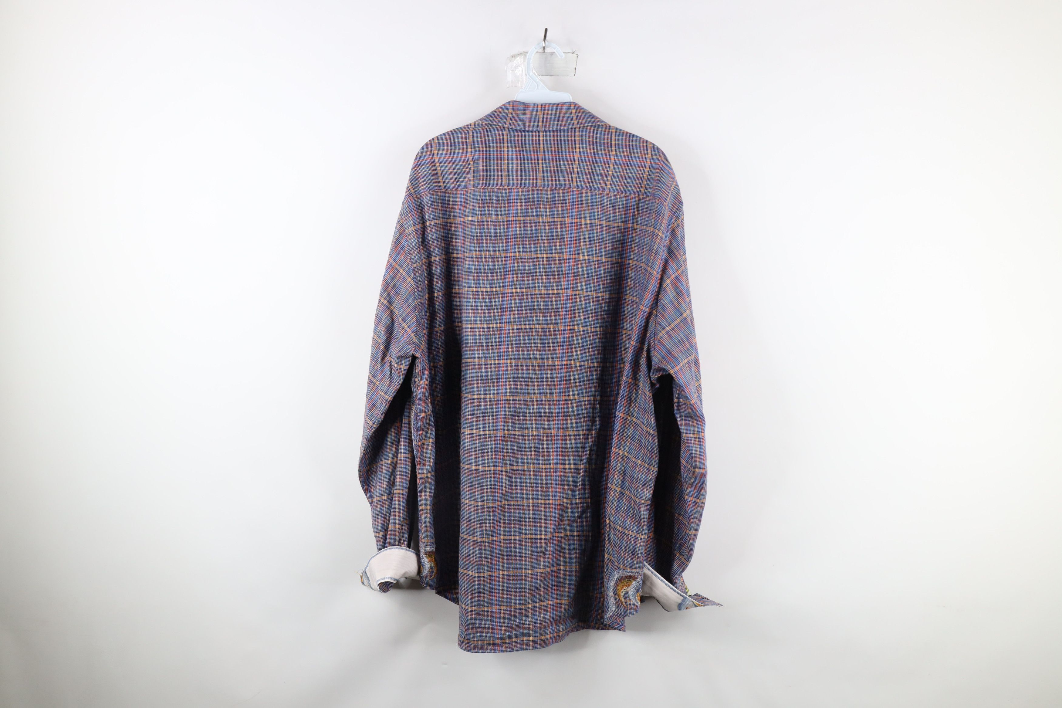 Robert Graham × Vintage Robert Graham York Flip Cuff Rainbow Collared Button Shirt Size US XXL / EU 58 / 5 - 12 Thumbnail