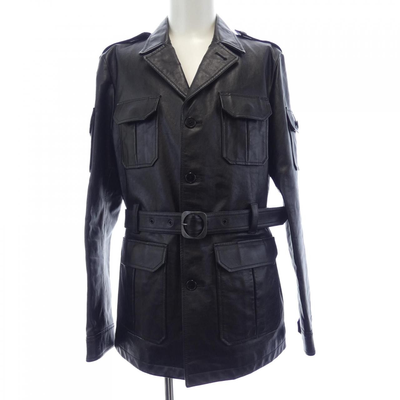 Yves Saint Laurent Yves Saint Laurent Saint Laurent 549285 YC2UI Leather Jacket Leather Outerwear 549285 YC2UI DUTY FREE for USA Size ONE SIZE - 1 Thumbnail
