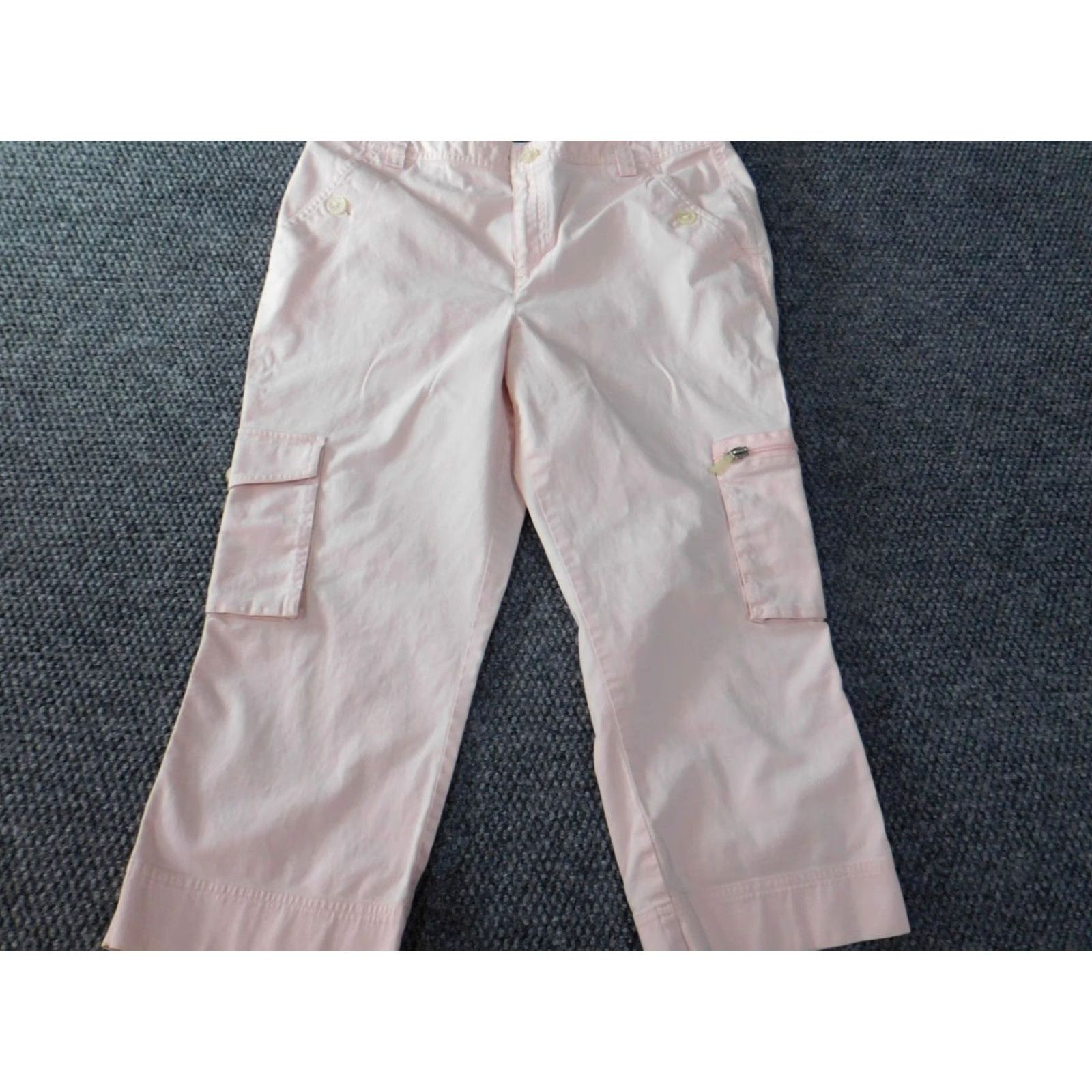 Ralph Lauren Lauren Ralph Lauren Womens Pants 10 Pink Cargo Crop Chino Straight Regular Inseam 20 in Girls? Size 24" / US 00 / IT 34 - 6 Thumbnail