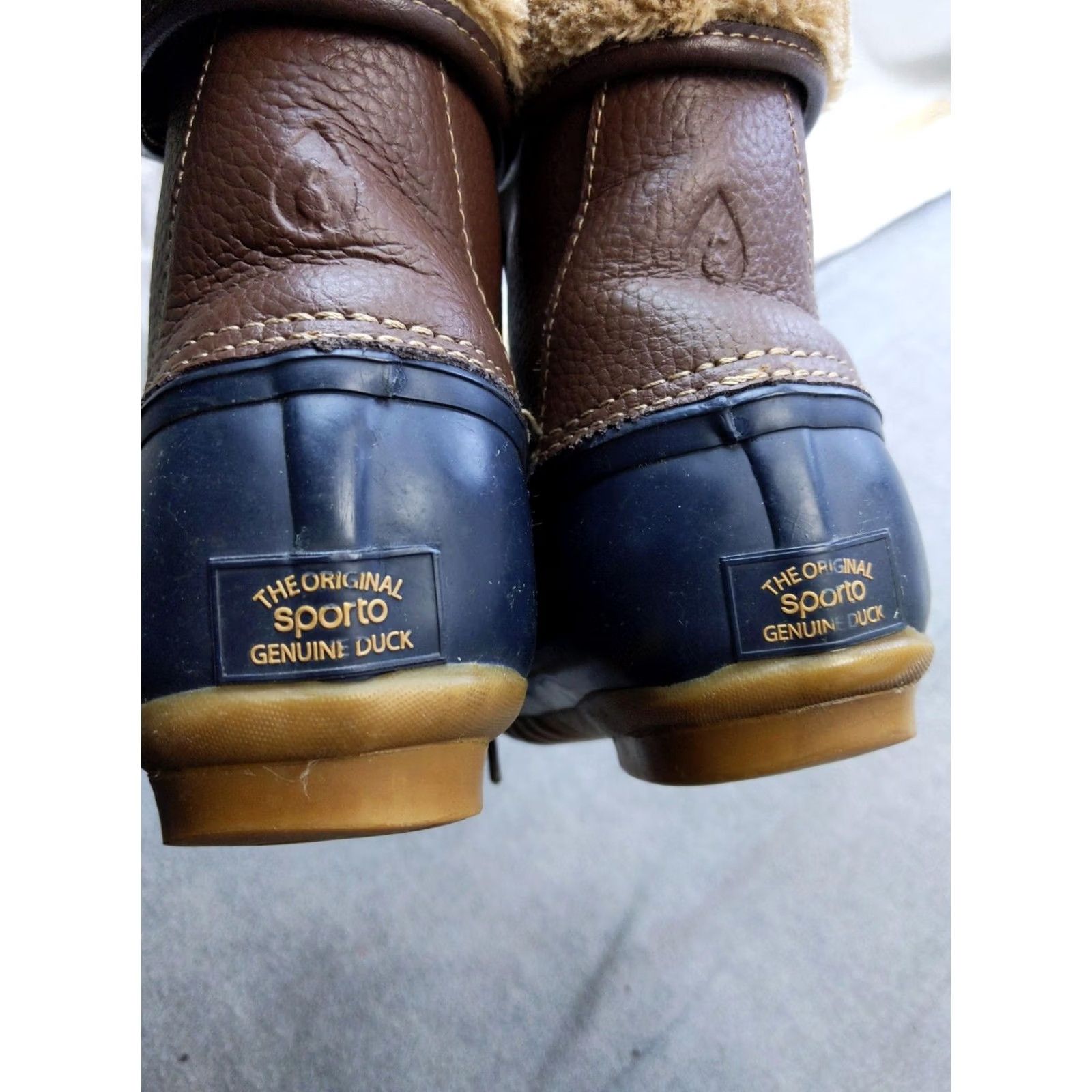 Vintage Sporto Womens Snow Boots Size 9 Brown Leather Duck Ankle Faux Fur Winter Leather Upper Faux Fur Lined Slip Resistant Size US 9 / IT 39 - 6 Thumbnail