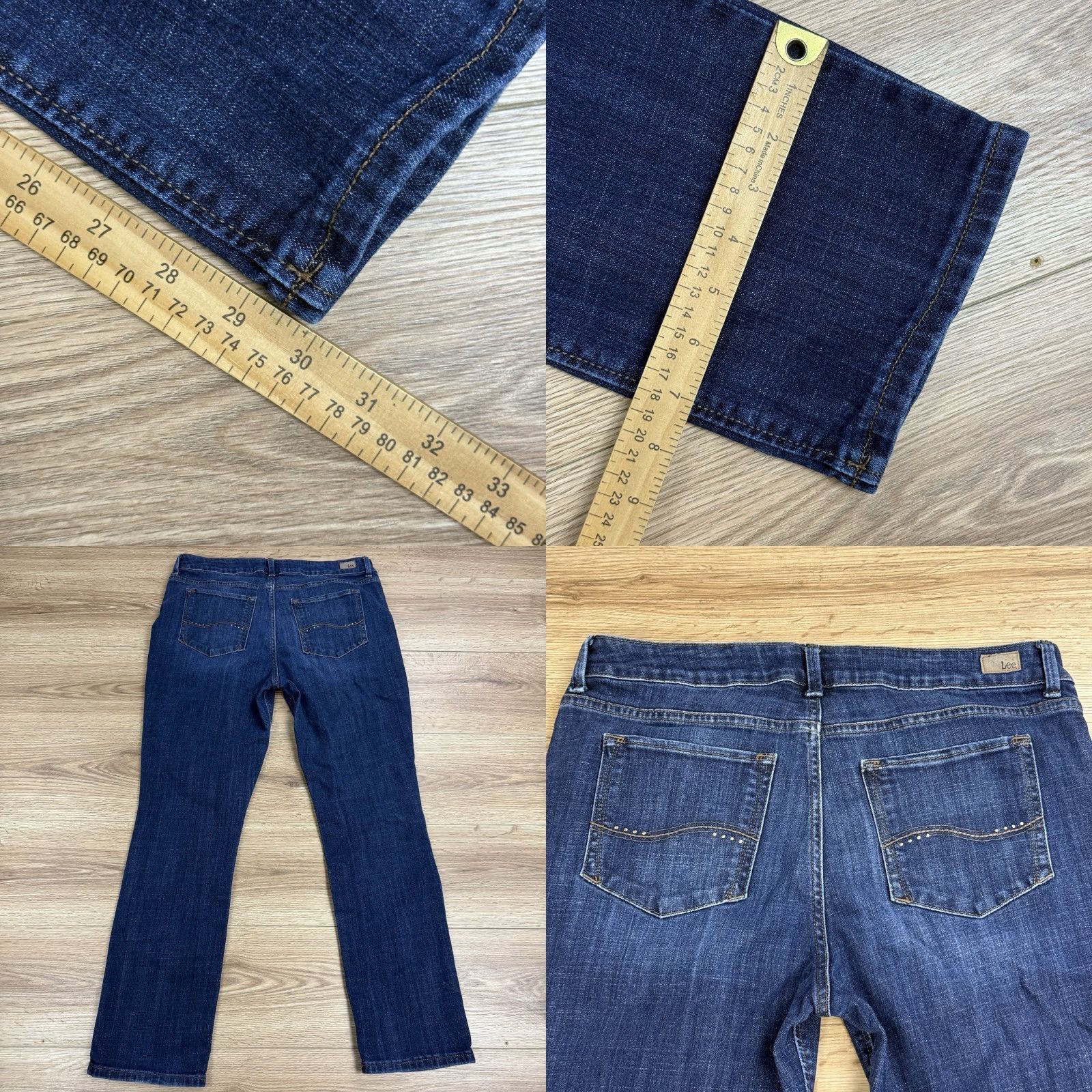 Lee LEE Jeans Regular Fit Straight Leg Mid Rise Womens 16M Blue Denim Shaping 16M Jeans Secerety Shapes 90s? Size 38" / US 16 / IT 52 - 8 Thumbnail