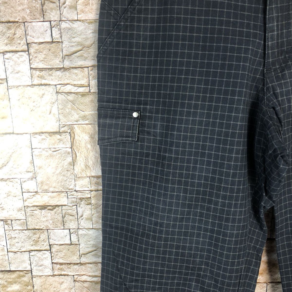 Japanese Brand Ignio Black Checkred Cargo Multipocket Pants #A113 Size US 34 / EU 50 - 6 Thumbnail