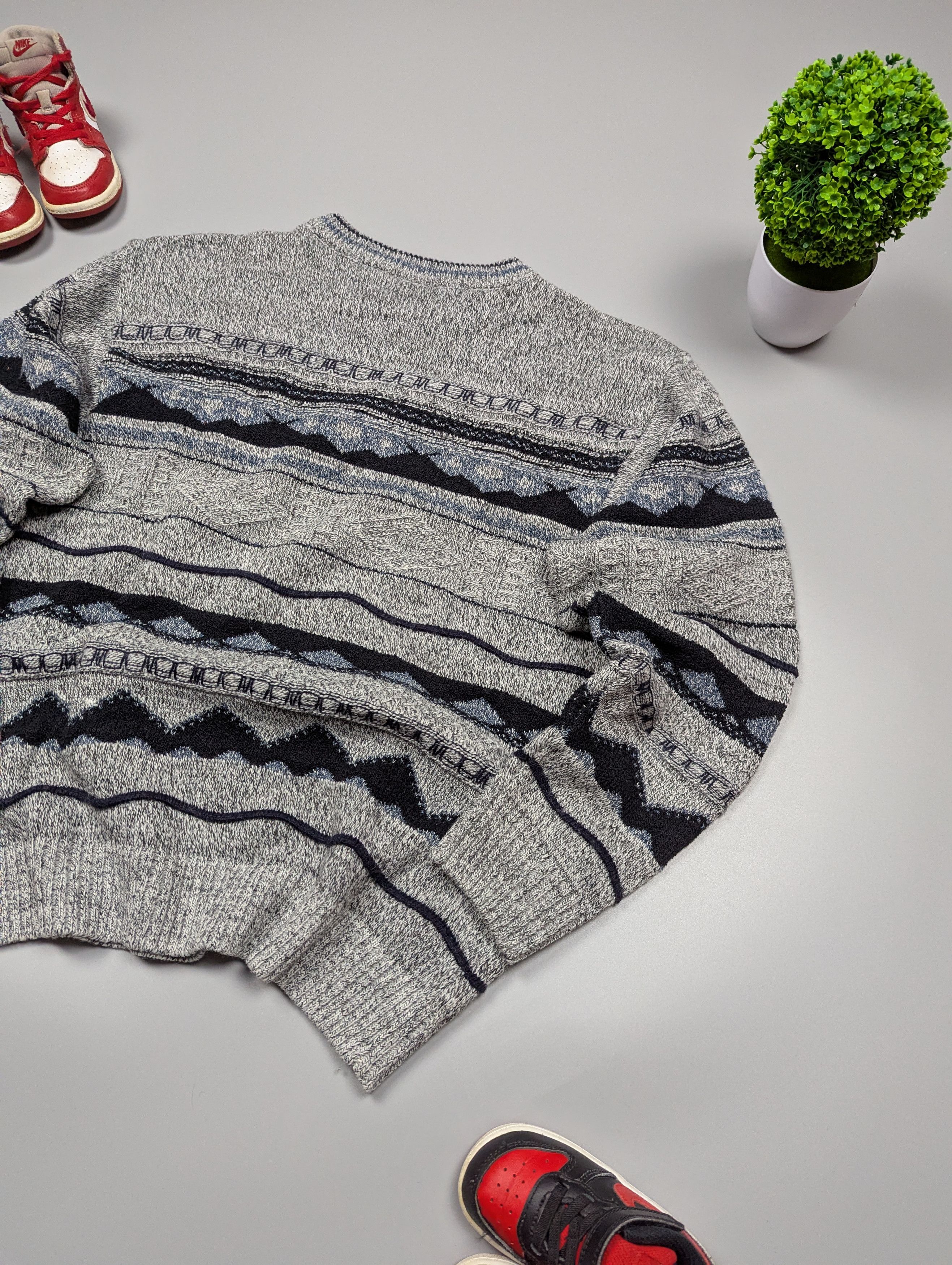 Japanese Brand × Vintage CARLETTI Vintage Italian Men's Knitted Abstract 3D Sweater Size US M / EU 48-50 / 2 - 8 Thumbnail