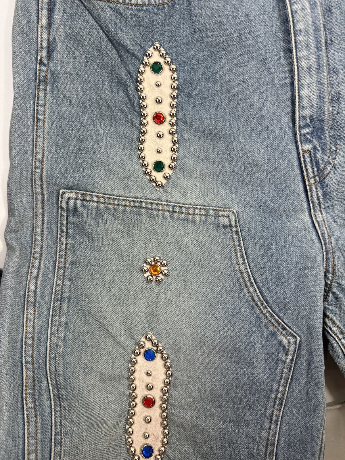 Kapital Kountry STRAIGHT LEG CRYSTAL EMBELLISHED SHORTS Size US 38 / EU 54 - 3 Thumbnail