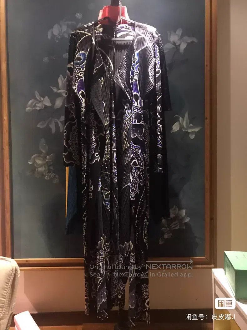 Issey Miyake Issey Miyake Black Facial Makeup Long Trench Coat Size XXL / US 16-18 / IT 52-54 - 5 Thumbnail