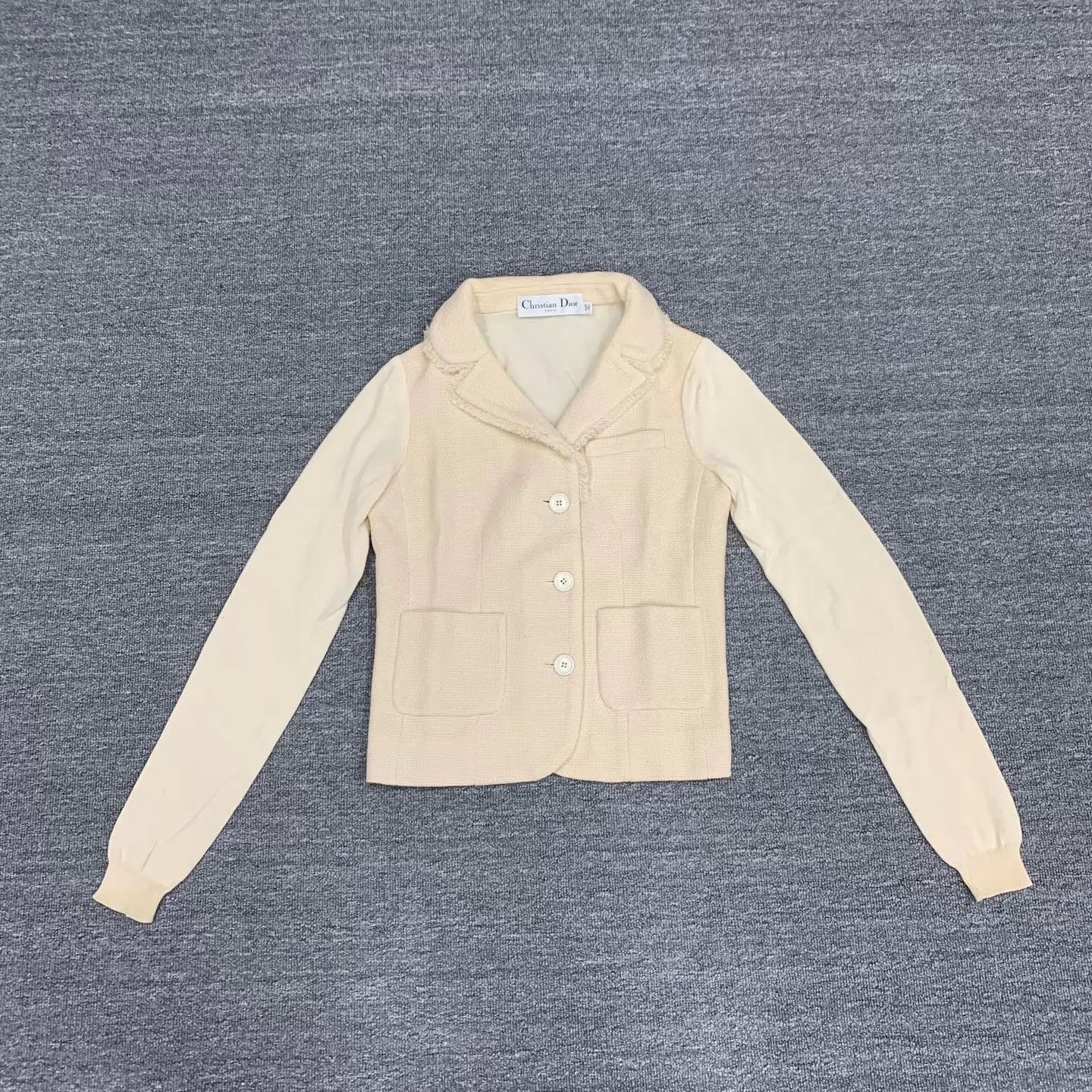 Dior Dior cream wool cardigan 38 Size S / US 4 / IT 40 - 1 Thumbnail