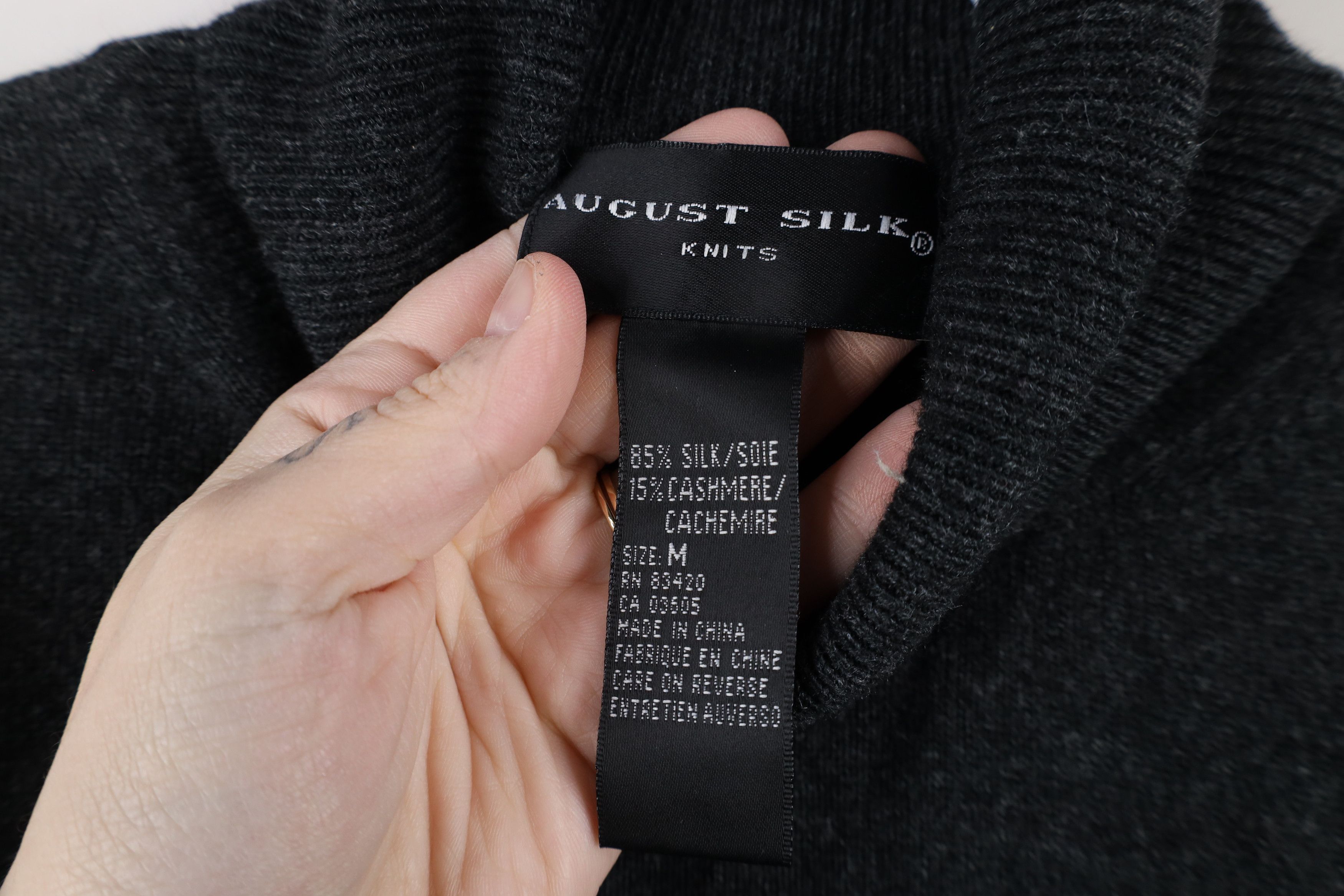 Vintage Vintage 90s Streetwear Silk Cashmere Knit Turtleneck Sweater Size M / US 6-8 / IT 42-44 - 6 Thumbnail