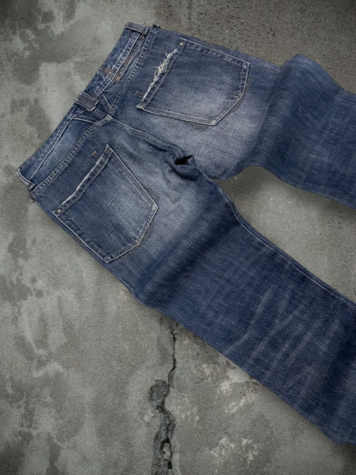Marithe + Francois Girbaud Vintage 1990s Designer Marithe Francois Girbaud Flared Denim Size US 26 / EU 42 - 13 Thumbnail