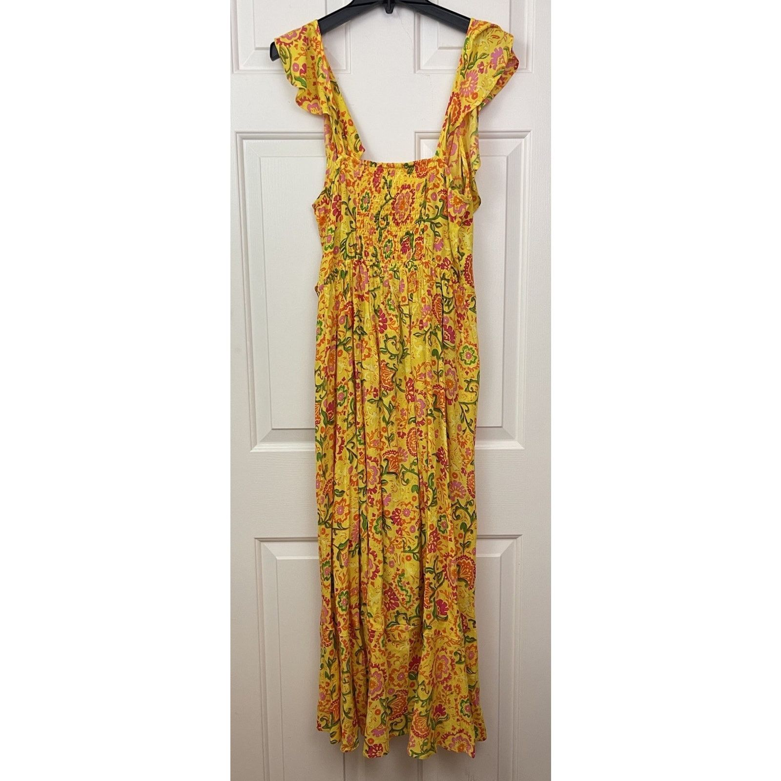 Other Band of the Free Anya Wrap Dress Womens Medium Yellow Floral Size M / US 6-8 / IT 42-44 - 4 Thumbnail