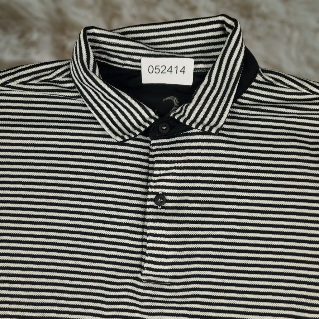 Vintage Zero Restriction Polo Shirt Mens Medium Black Striped Polo Shirt Casual Button Collar Short Sleeve Mens Polo Black Striped Shirt Size US M / EU 48-50 / 2 - 1 Thumbnail