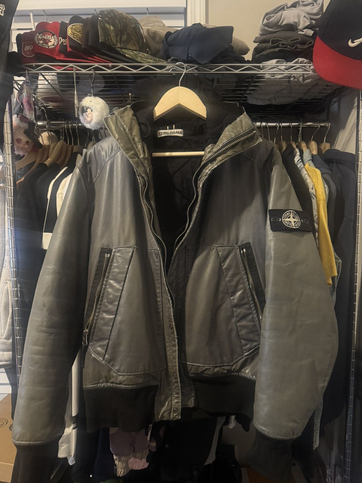 Stone Island Waxed Ice 2 Bomber Jacket