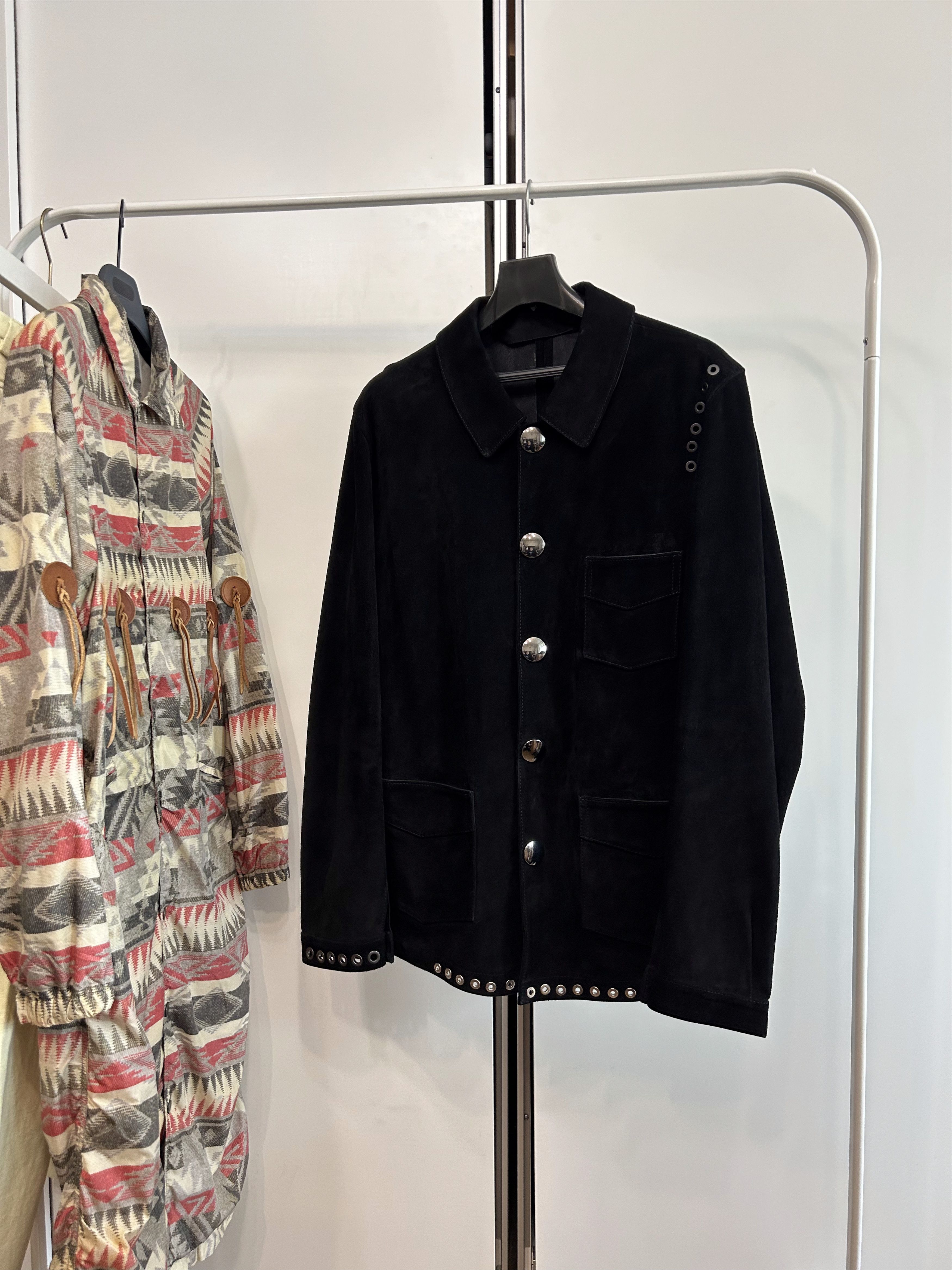 Acne Studios ACNE STUDIOS Eyelet Suede Jacket Size US L / EU 52-54 / 3 - 1 Thumbnail