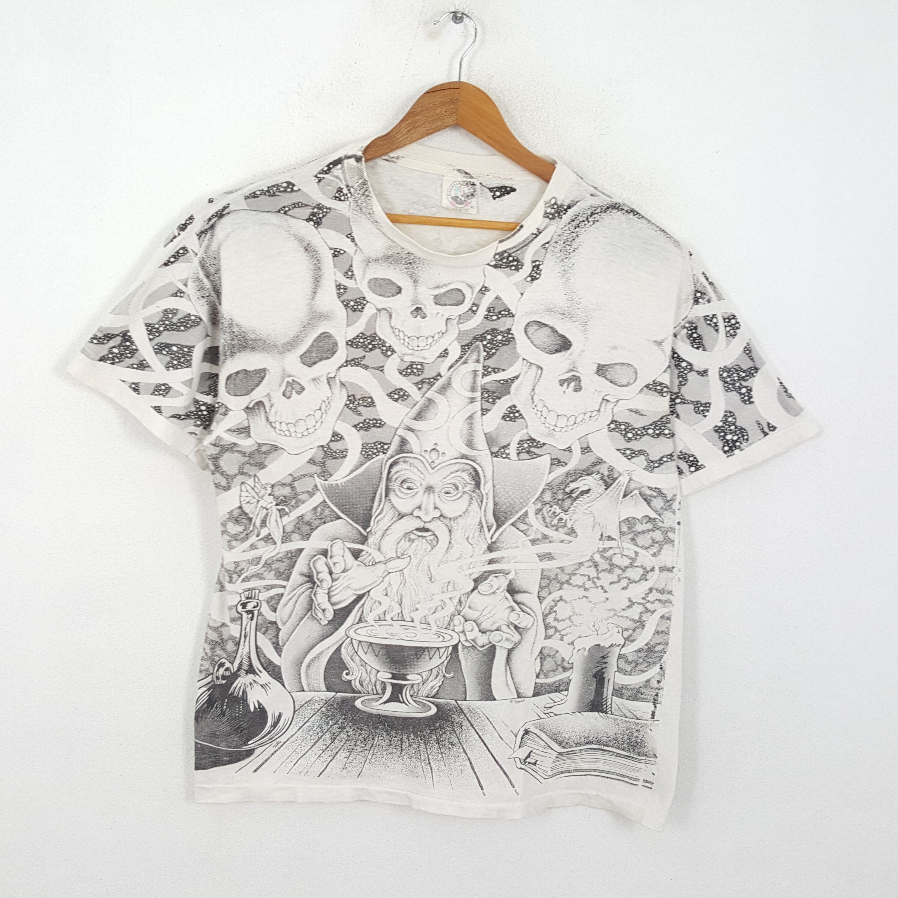 Caribbean × Vintage Vintage 90's Witch Wizard Movie Full Print Design T-Shirts Size US XL / EU 56 / 4 - 1 Thumbnail