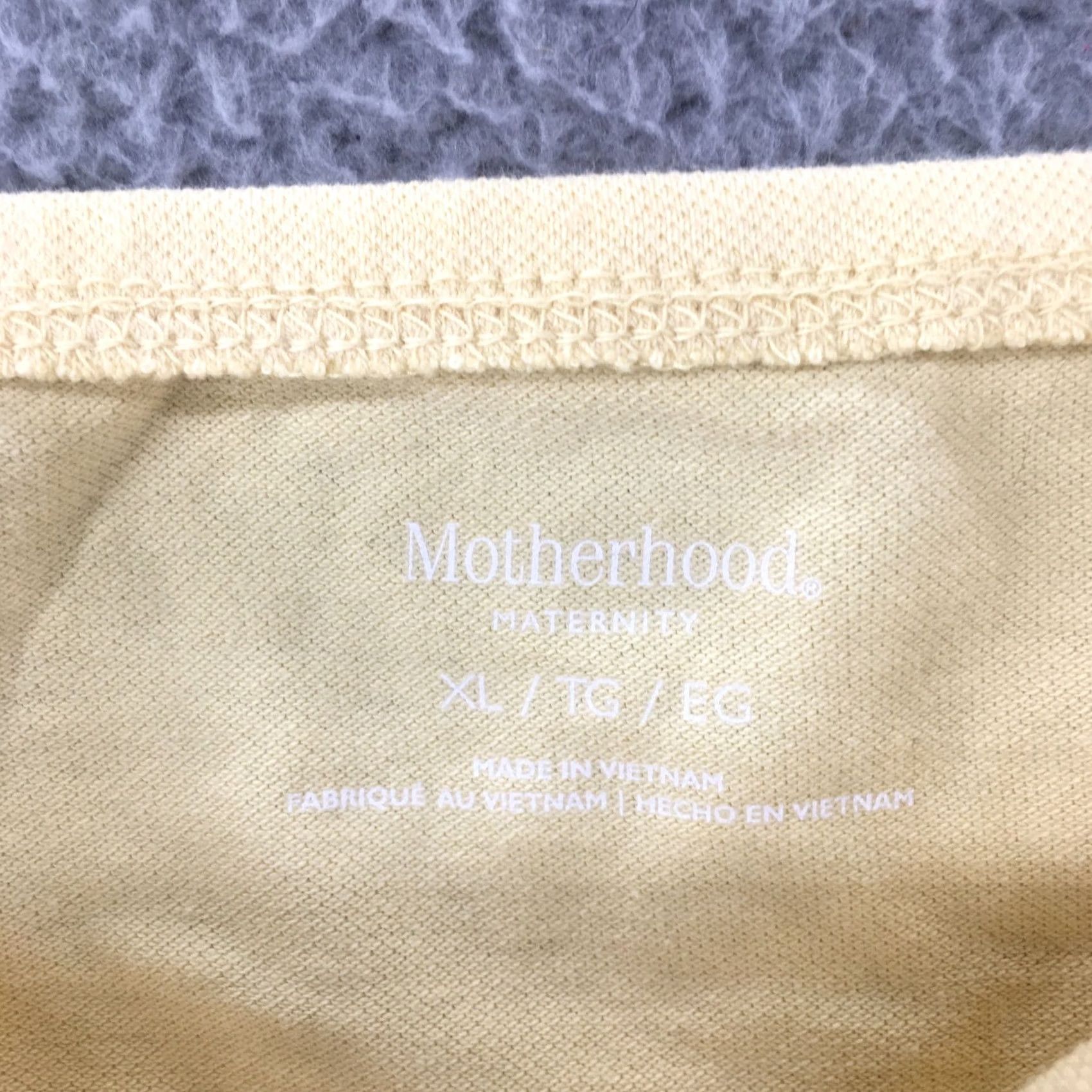 Vintage Motherhood Maternity Blouse Top Womens XL Yellow Cotton Blend Cap Sleeves NWT Size XL / US 12-14 / IT 48-50 - 5 Thumbnail