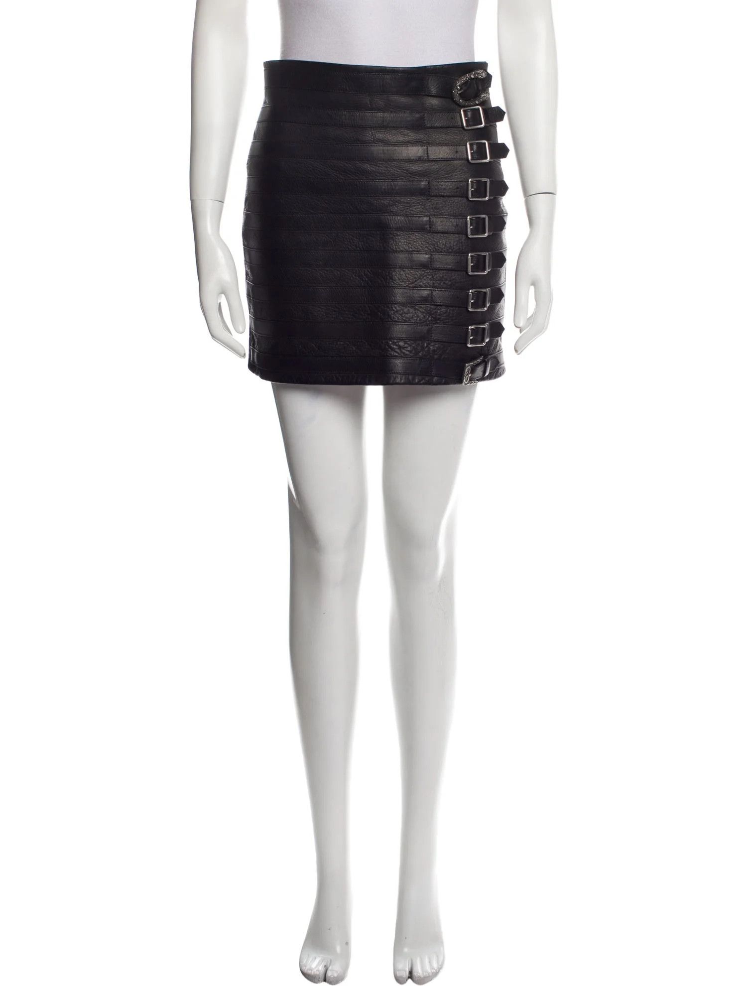 Gucci Gucci Resort 2017 Leather Mini Skirt Size 27" / US 4 / IT 40 - 2 Thumbnail