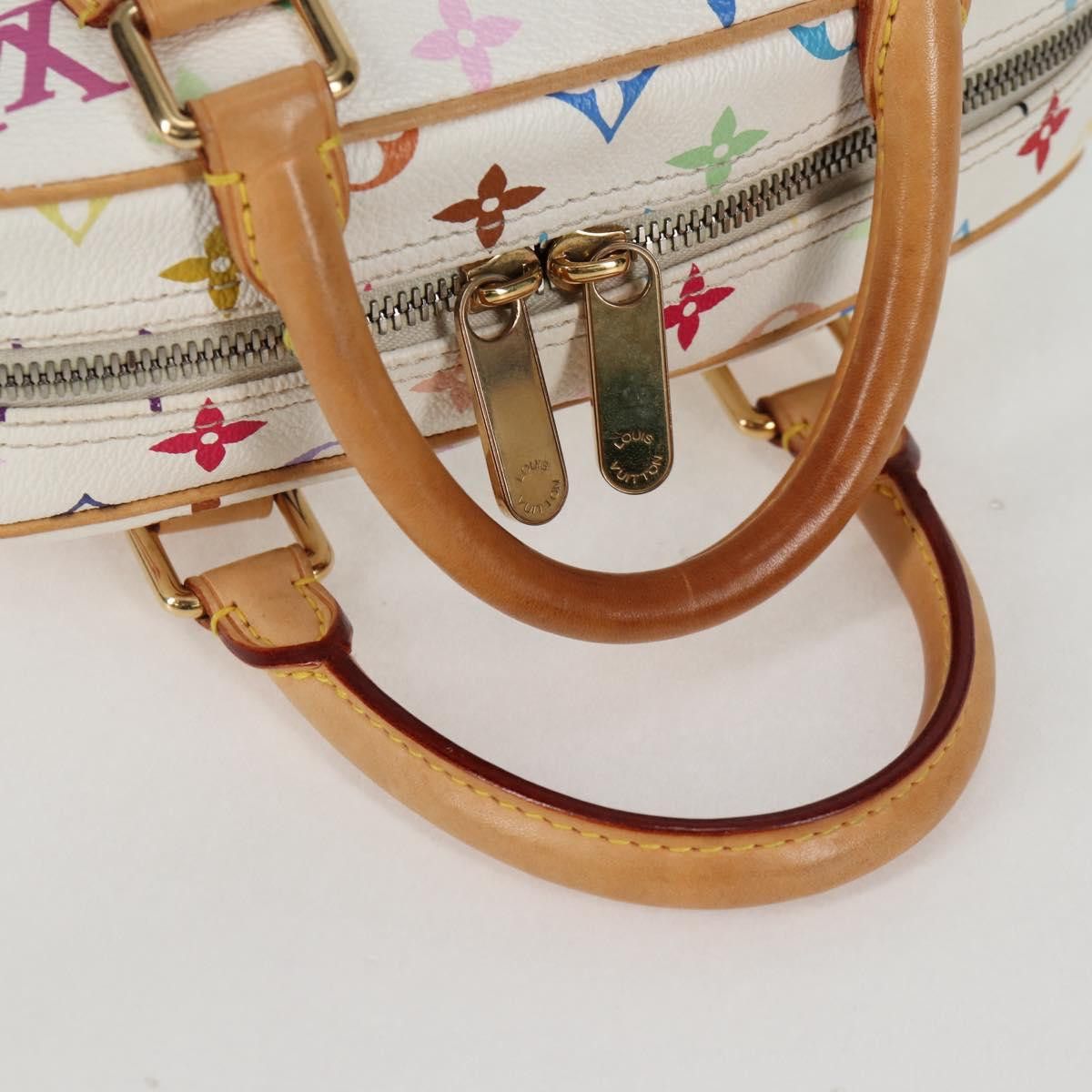 Louis Vuitton LOUIS VUITTON Monogram Multicolor Trouville Hand Bag White Size ONE SIZE - 7 Thumbnail