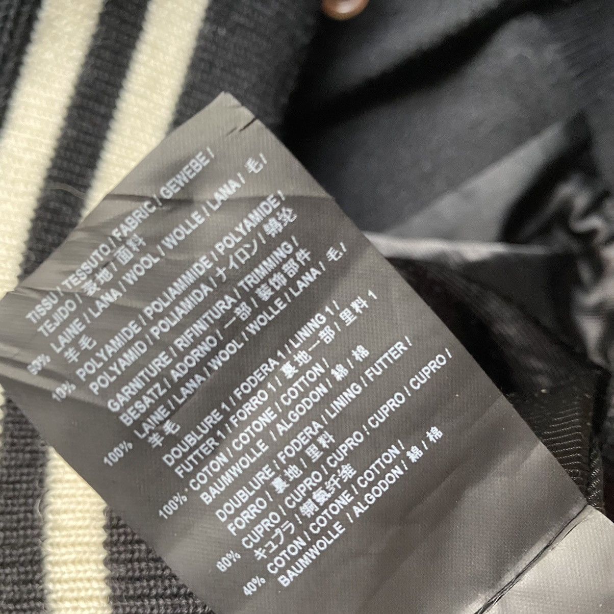 Hedi Slimane × Saint Laurent Paris FW16 Ray Stripped Teddy Jacket Size M / US 6-8 / IT 42-44 - 7 Thumbnail
