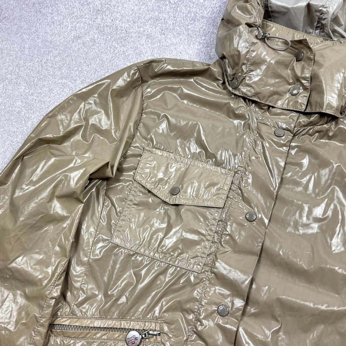 Moncler Women`s Moncler Z8E0182 Beige Nylon Rain Jacket Size 1 / S Size US S / EU 44-46 / 1 - 8 Thumbnail