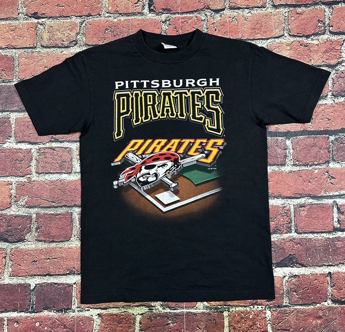 MLB Vintage Pittsburgh Pirates T Shirt Black MLB True Fan 2001 Size US M / EU 48-50 / 2 - 1 Thumbnail