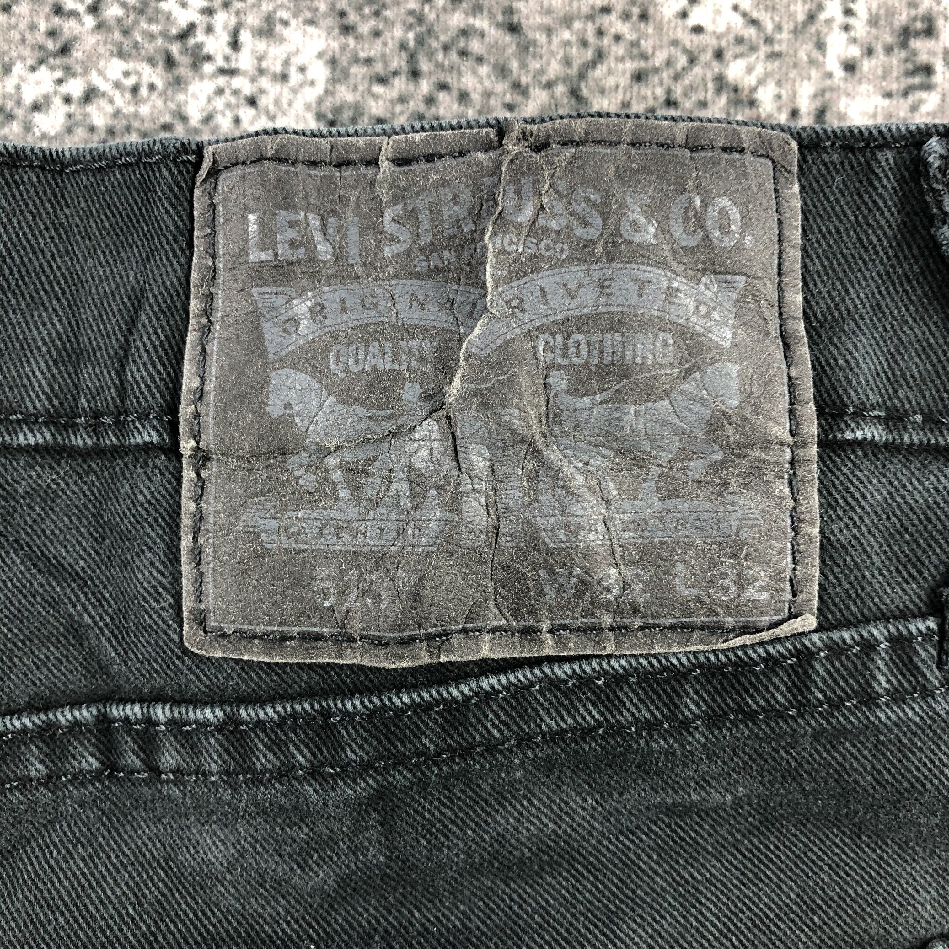 Levi's Levis 513 Jeans Distress Black Denim KJ979 Size US 33 - 5 Thumbnail